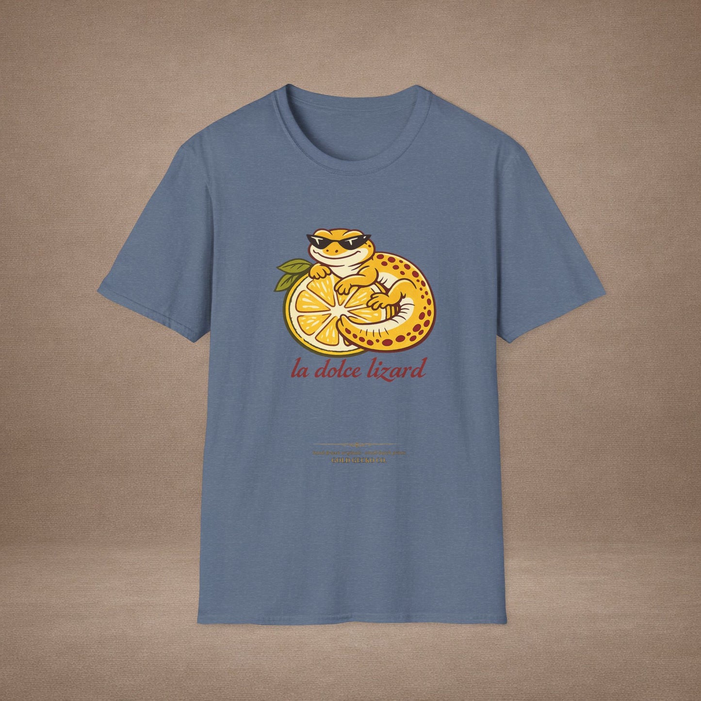 La Dolce Lizard Amalfi lemons Italian graphic t-shirt — Gold Gecko Co.