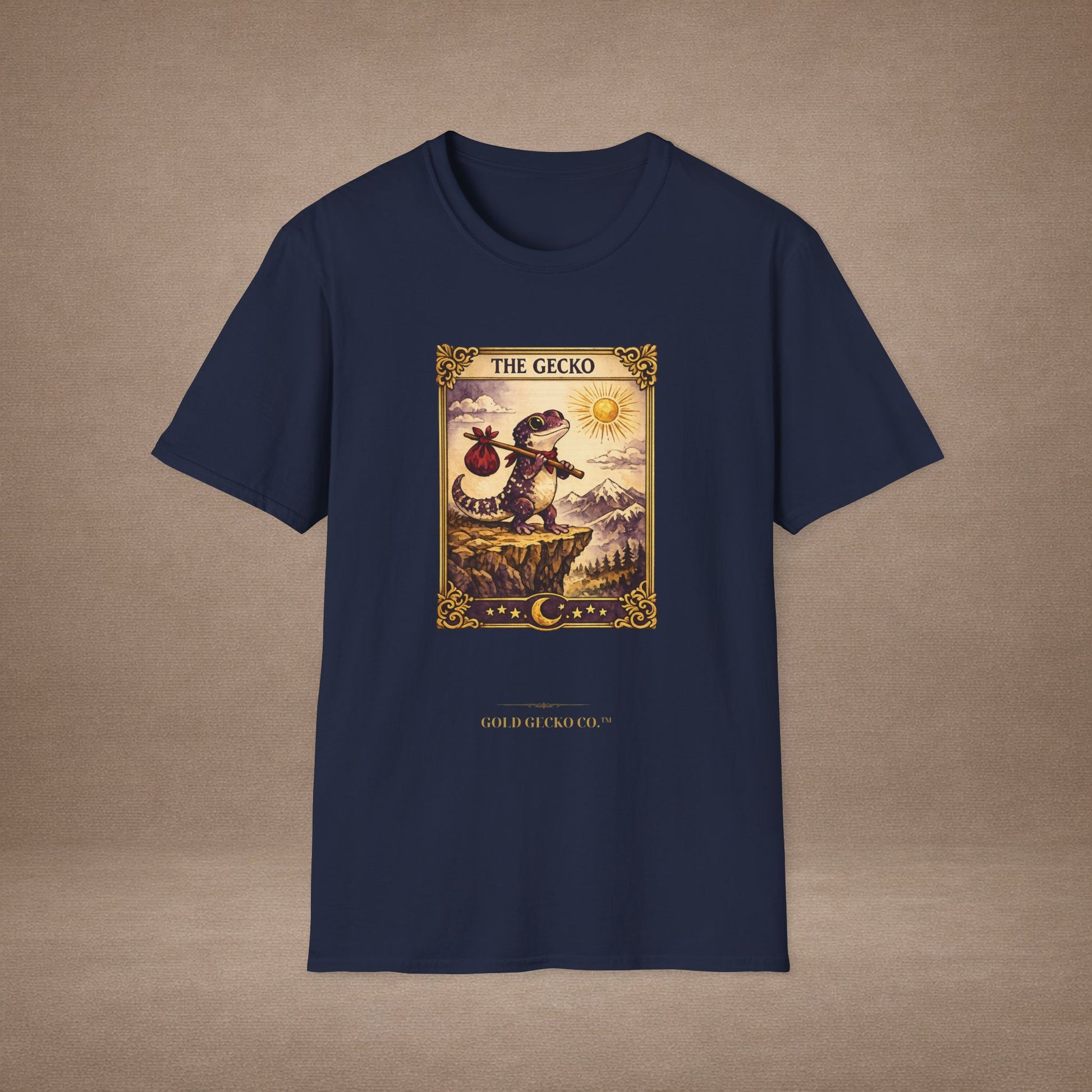 The High Priestess gecko tarot t-shirt · Moon Phase Coven · Gold Gecko Co.