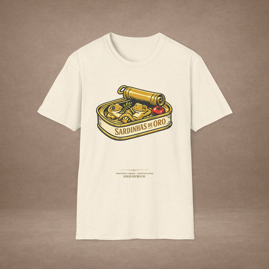 Sardinhas de Ouro Portuguese fish market graphic t-shirt — Gold Gecko Co.