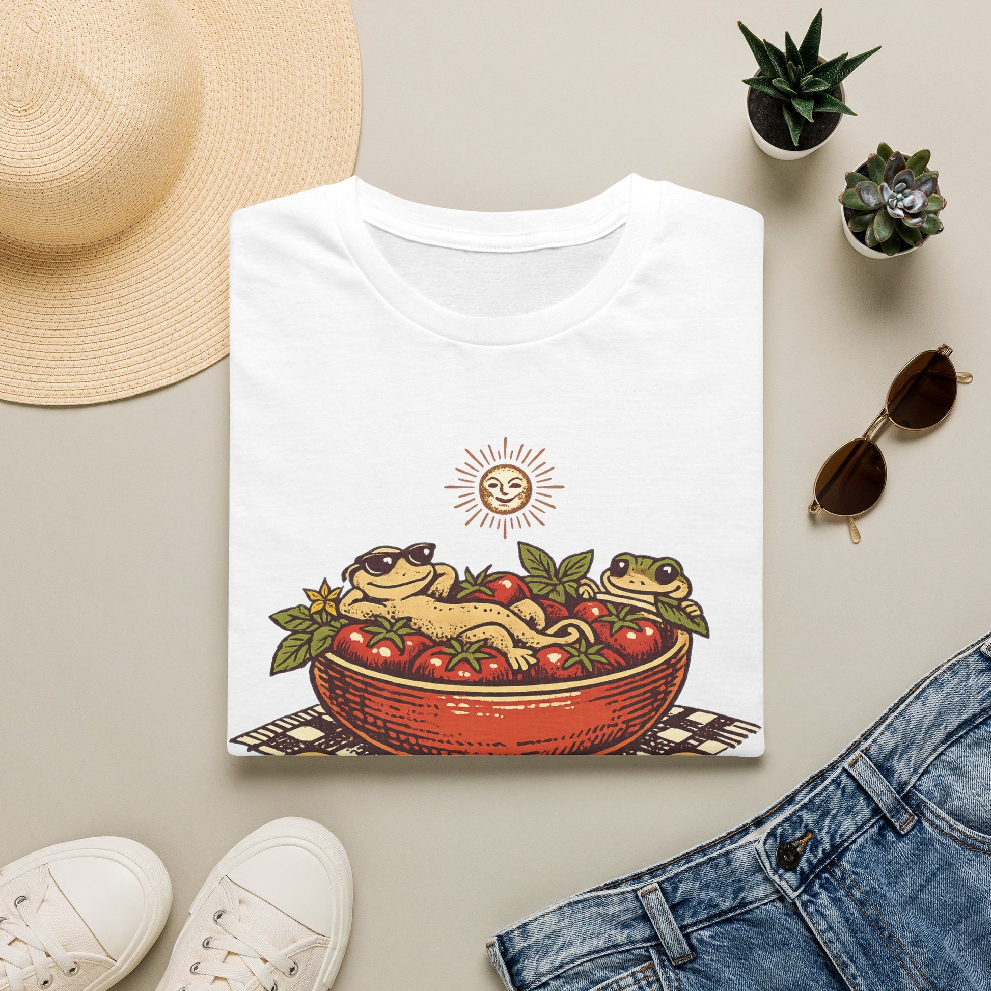 Pomodoro Dolce Italian tomato & basil graphic t-shirt — Gold Gecko Co.