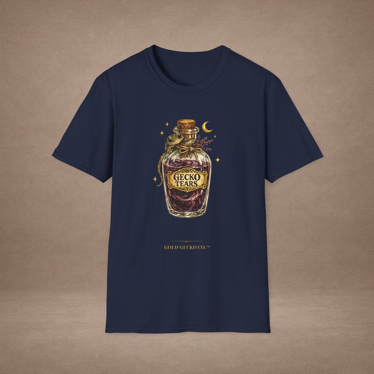 Gecko Tears apothecary witchy t-shirt · Moon Phase Coven · Gold Gecko Co.