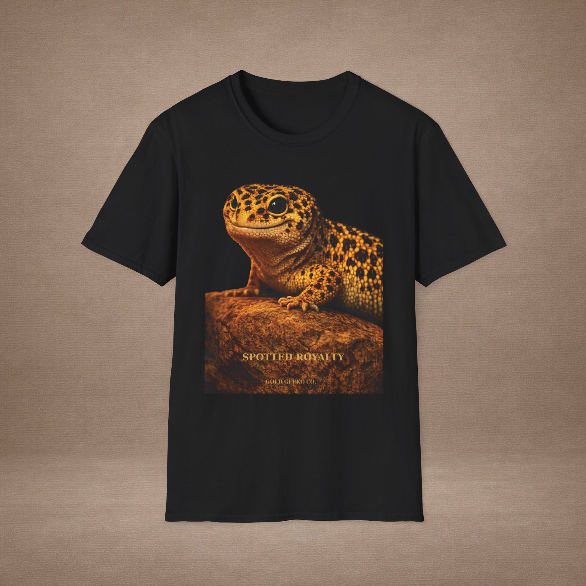Leopard Gecko — Spotted Royalty — photoreal reptile portraits — the ultimate herp appreciation. Gold Gecko Co. Reptile Roll Call collection.