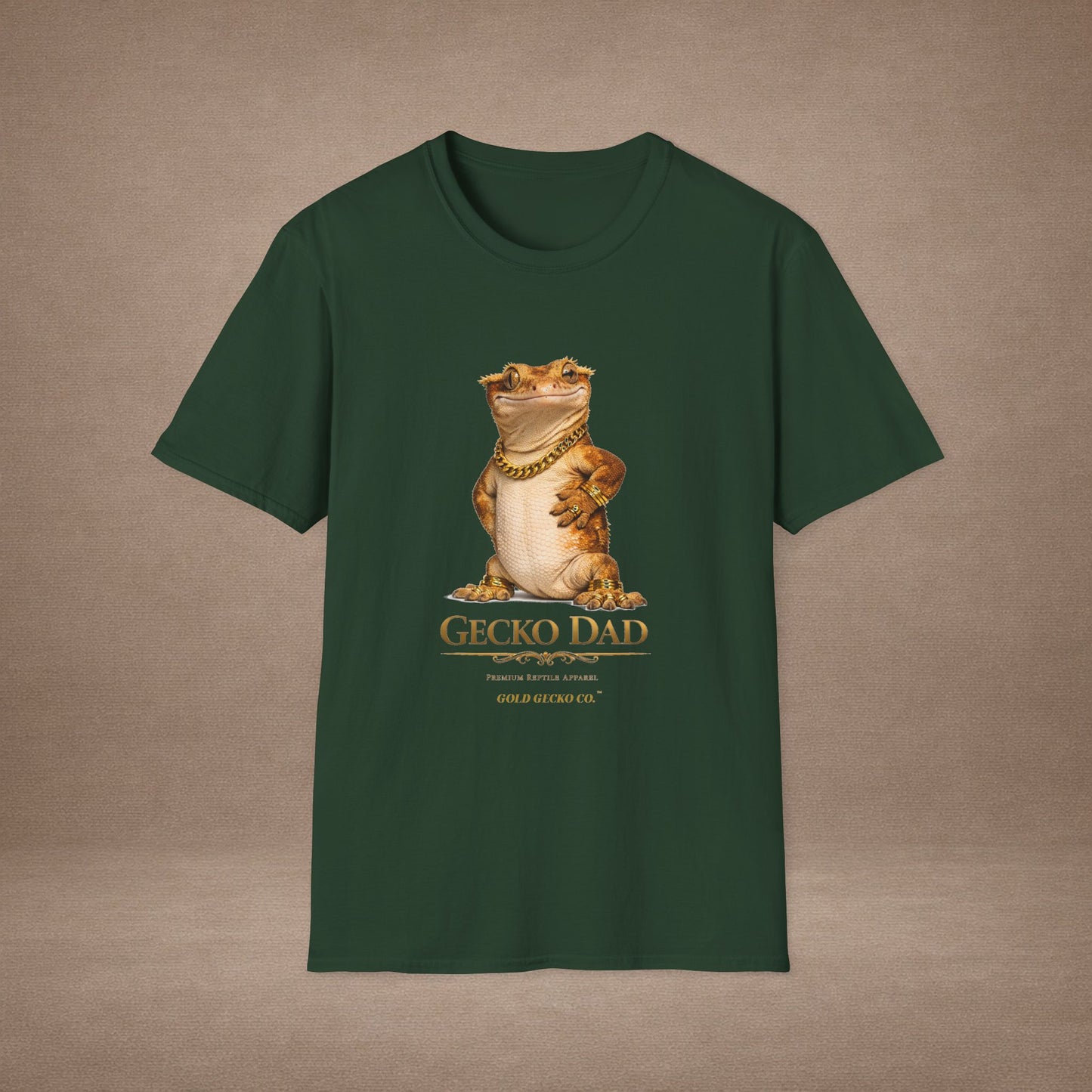 DESIGN #03-G- Gecko Dad — Dad Mode: On (Gold Letters)