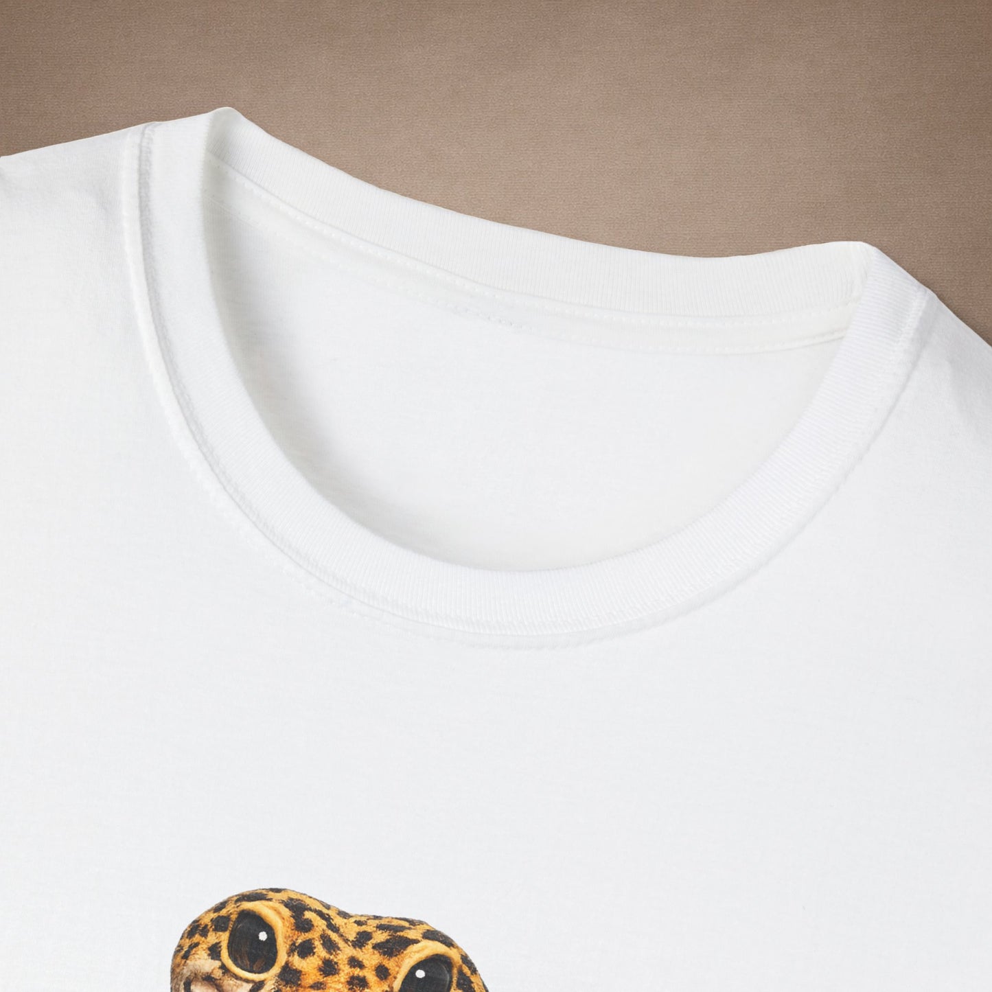 Design #03-2-2 - Coffee Dad (Leopard - Powder Blue Shirt, Gold Mug, Grass)