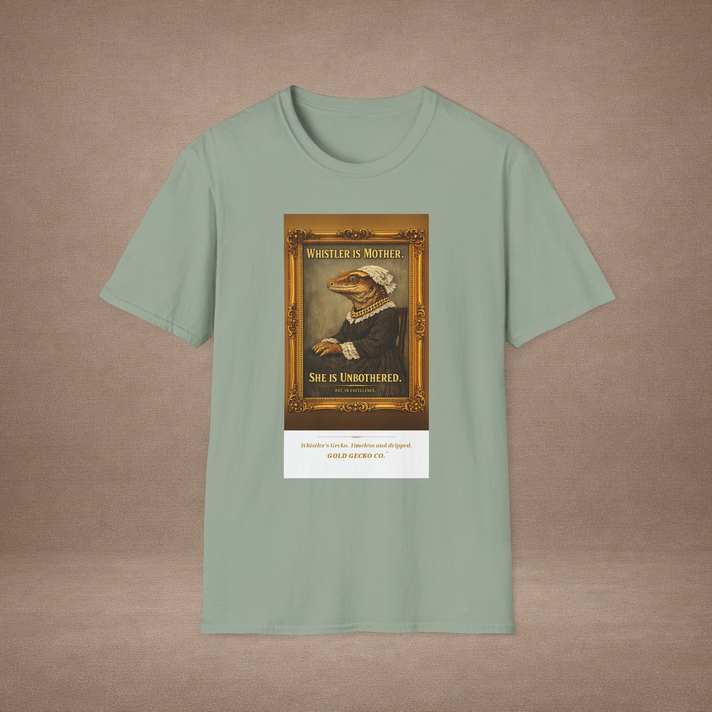 Design #col19-4 - Whistler's Gecko— Fine Art Tee