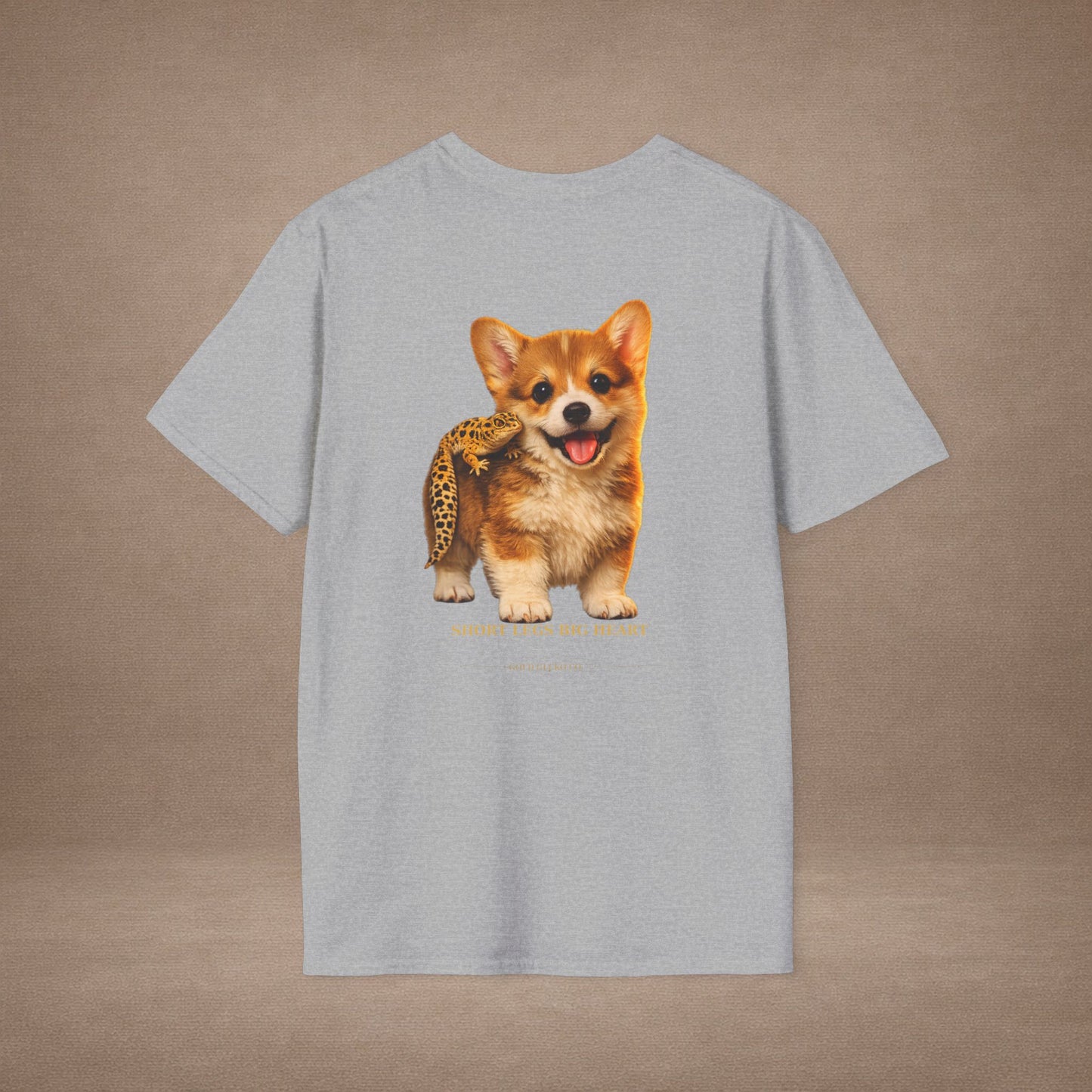 Corgi — Short Legs Big Heart — cinematic photoreal portraits of beloved dog breeds paired w. Gold Gecko Co. Puppies & Geckos collection.