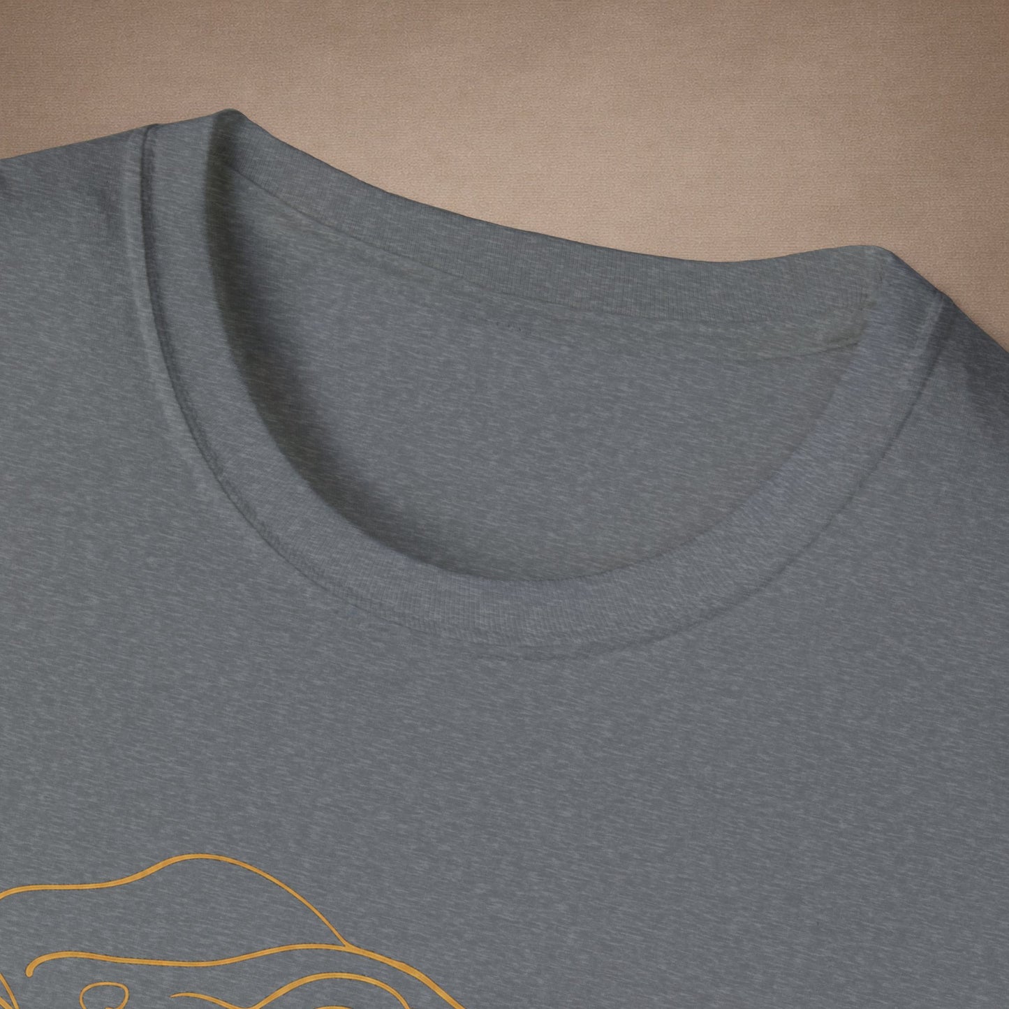 Amber Bearded Dragon single-line art with amber gold gem eye — Gold Gecko Co. Line & Gold collection (Dark)