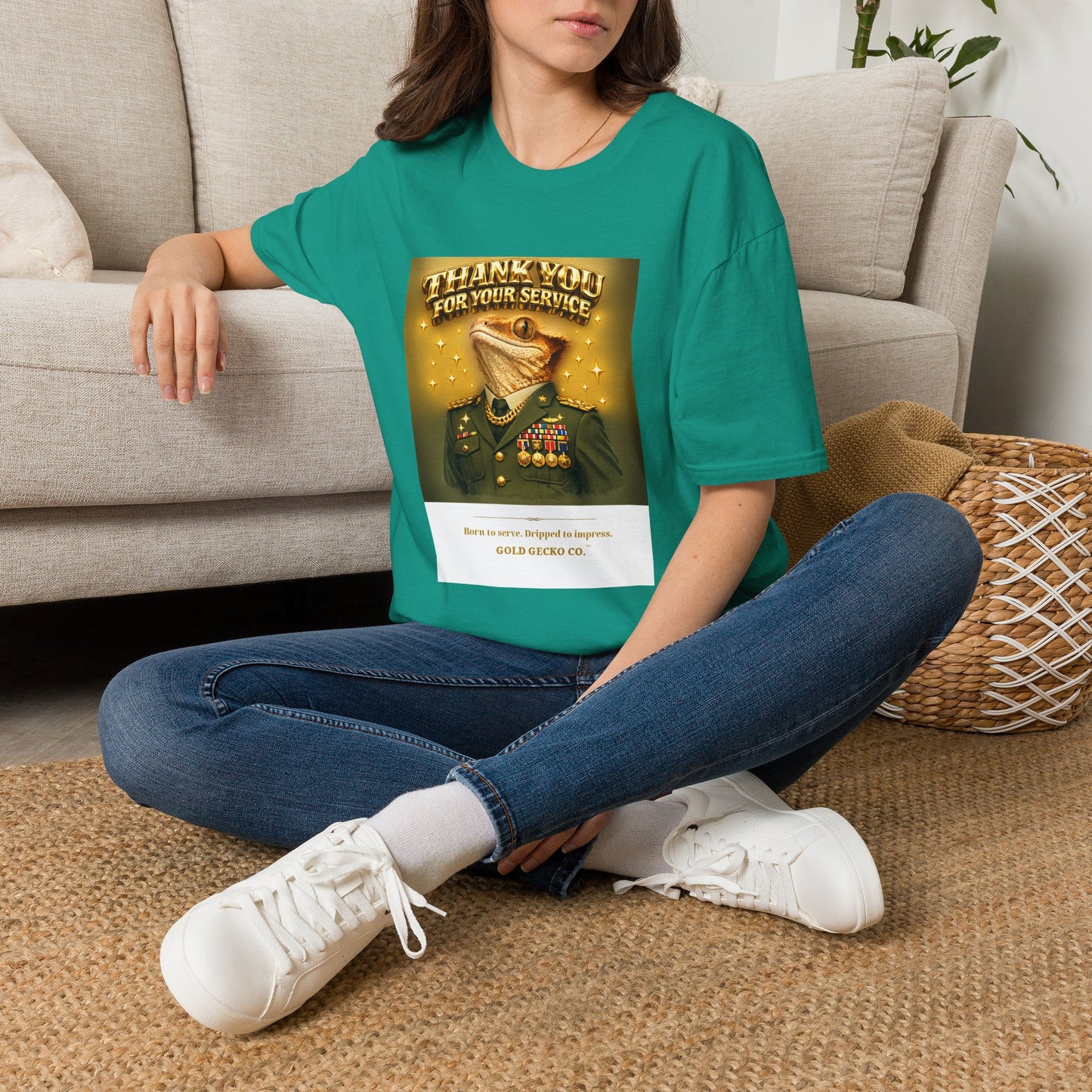 Gold Gecko Co.™ | Army Strong | Crested Gecko | Comfort Colors 6500