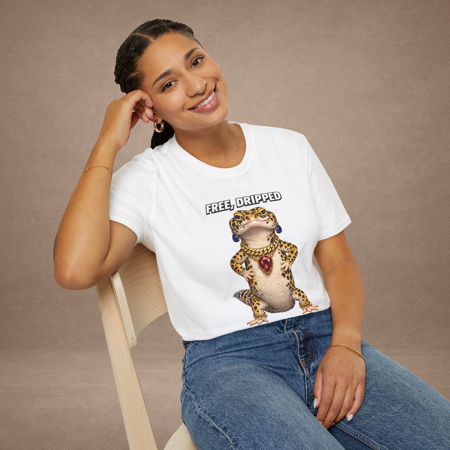 DESIGN #04-1 Free, Dripped & Unbothered — 4th of July Tee