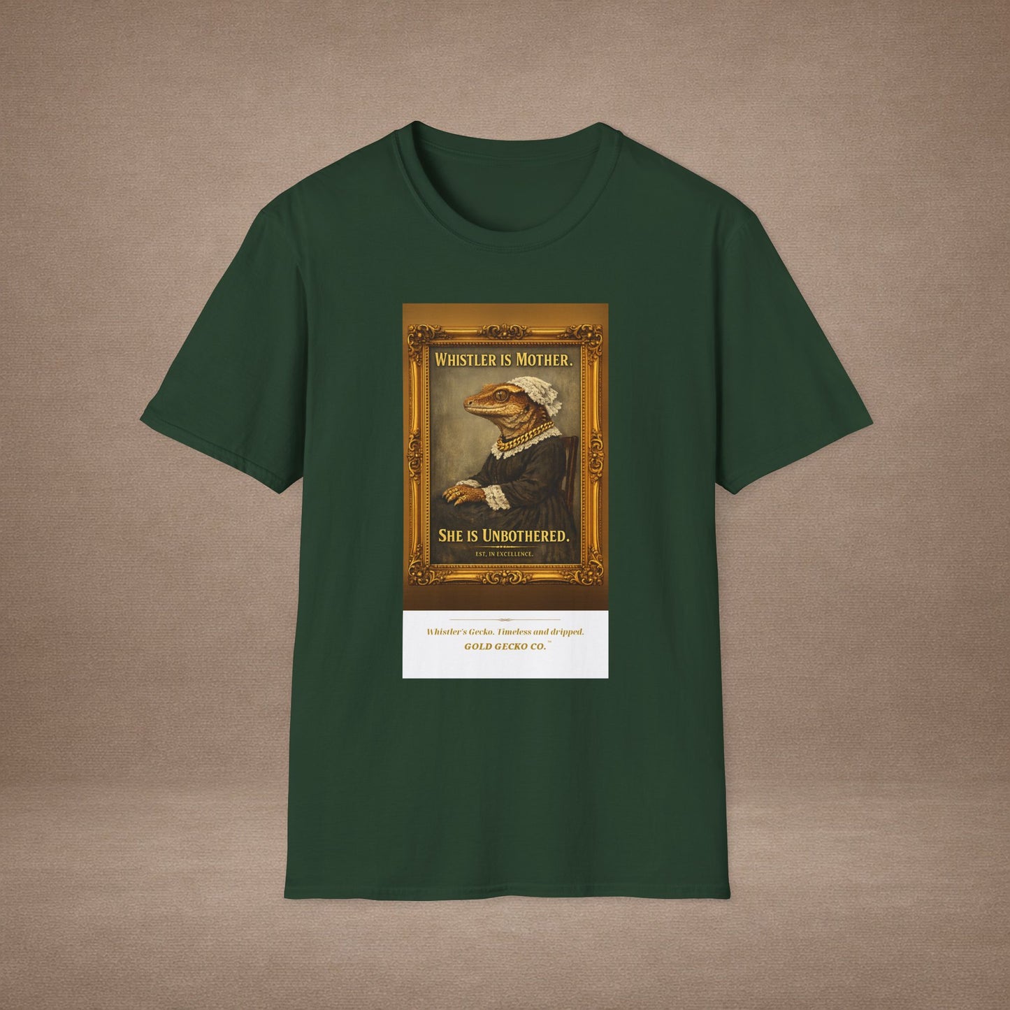 Design #col19-4 - Whistler's Gecko— Fine Art Tee