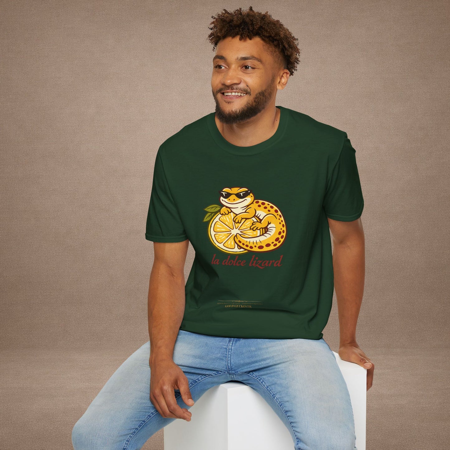 La Dolce Lizard Amalfi lemons Italian graphic t-shirt — Gold Gecko Co.