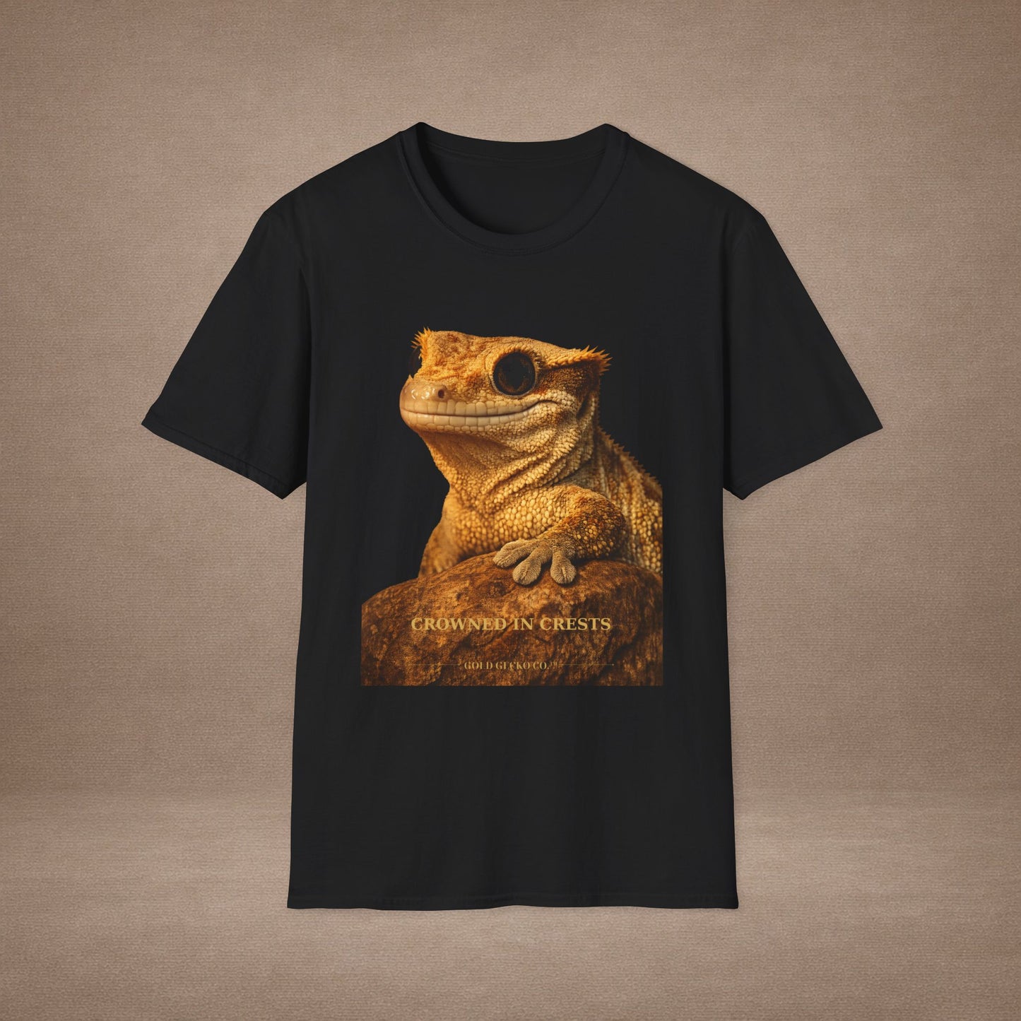 Crested Gecko — Crowned In Crests — photoreal reptile portraits — the ultimate herp appreciation. Gold Gecko Co. Reptile Roll Call collection.