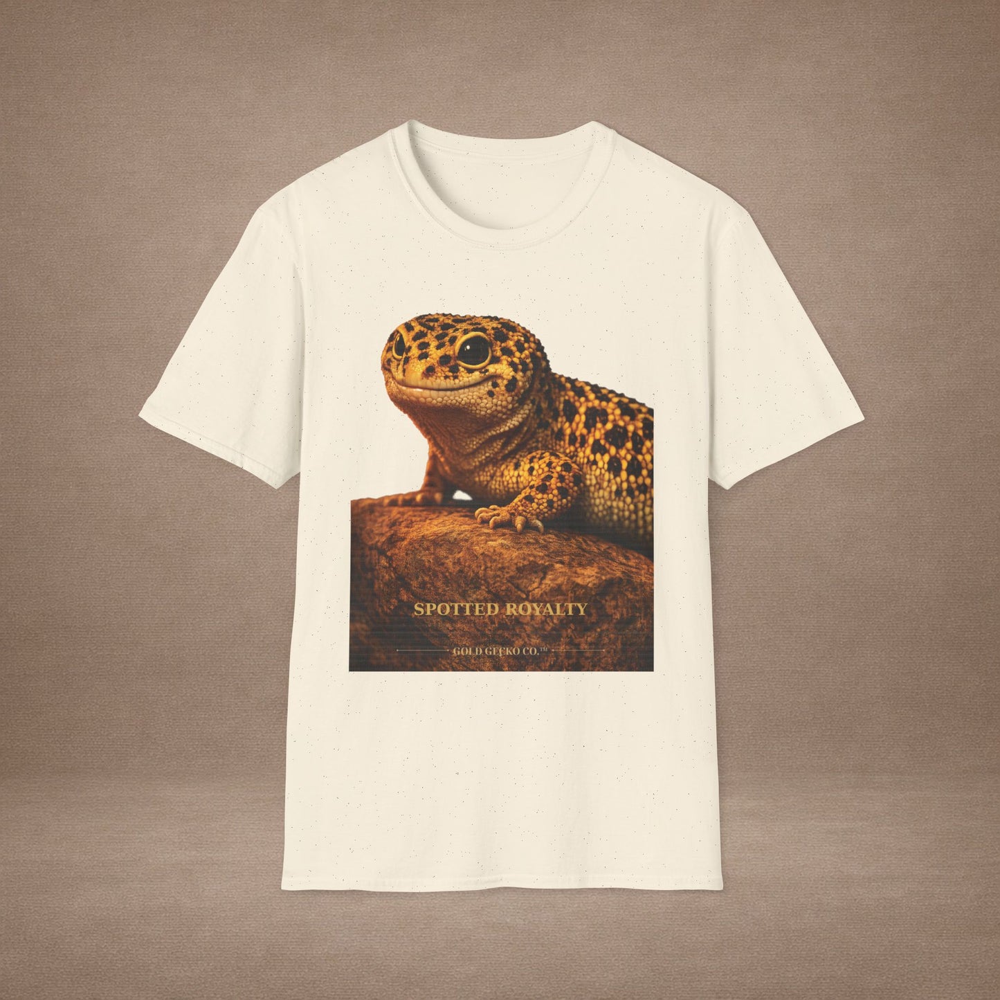 Leopard Gecko — Spotted Royalty — photoreal reptile portraits — the ultimate herp appreciation. Gold Gecko Co. Reptile Roll Call collection.