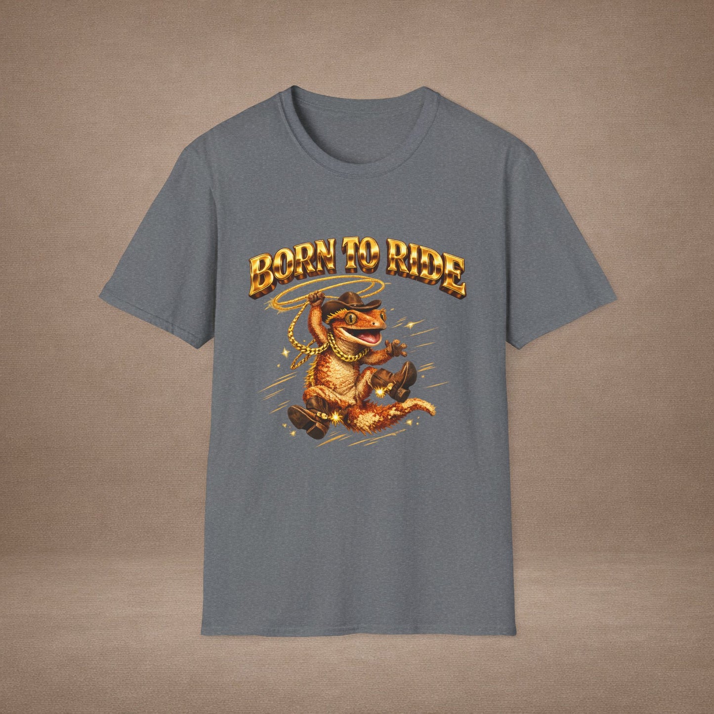 DESIGN #09-35 Born to Ride — Rodeo Gecko Tee (Front & Back)