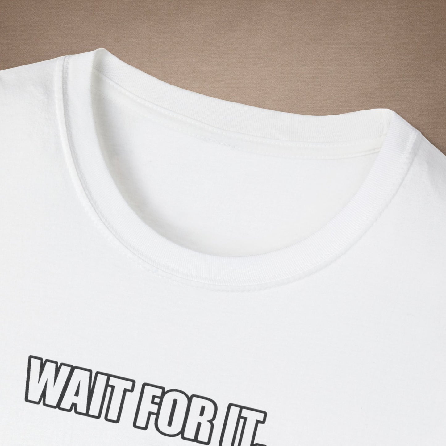 DESIGN #22- Wait For It… — Standing Leopard Gecko Tee (Front & Back)   - (White Letters)
