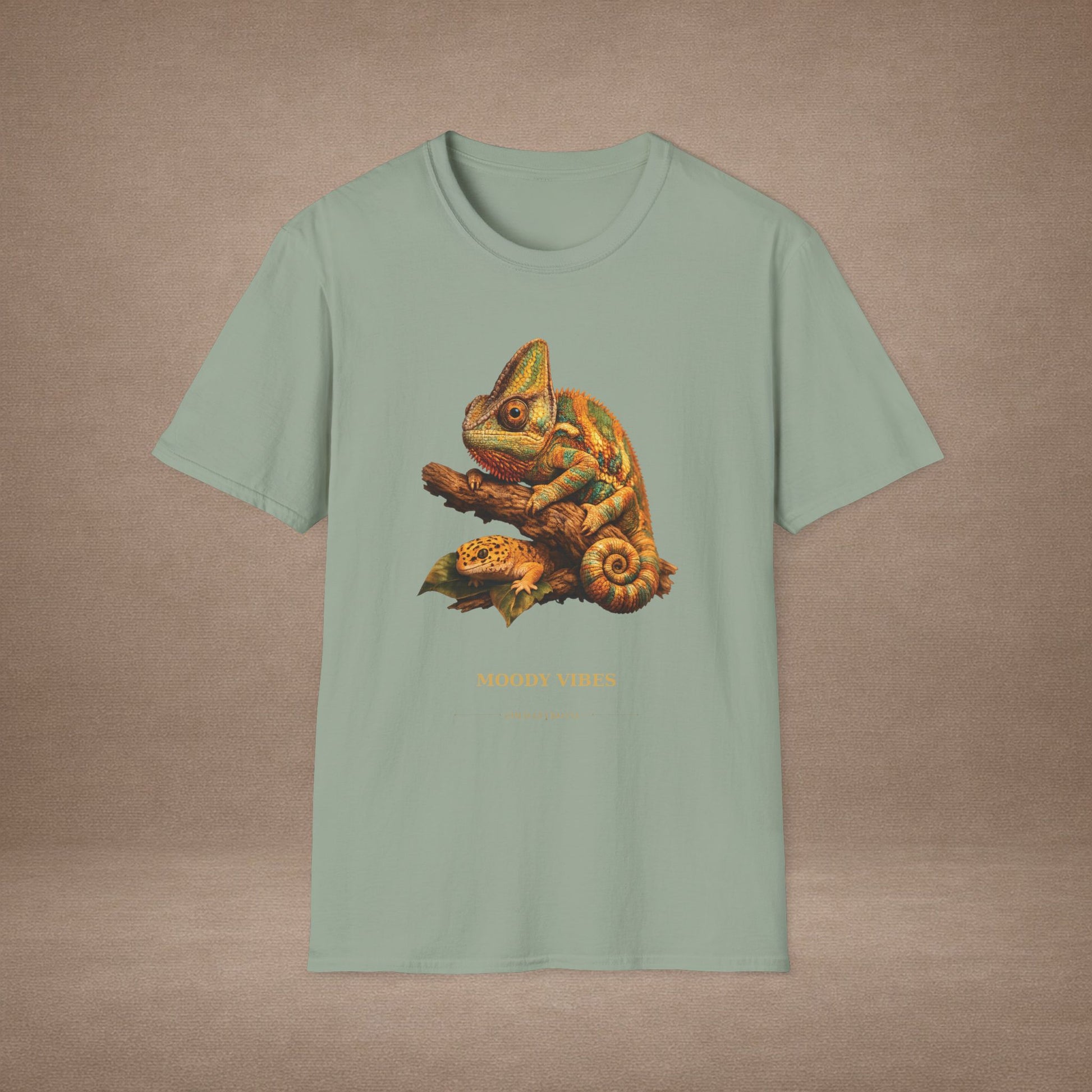 Chameleon — Moody Vibes — photoreal reptile portraits — the ultimate herp appreciation. Gold Gecko Co. Reptile Roll Call collection.