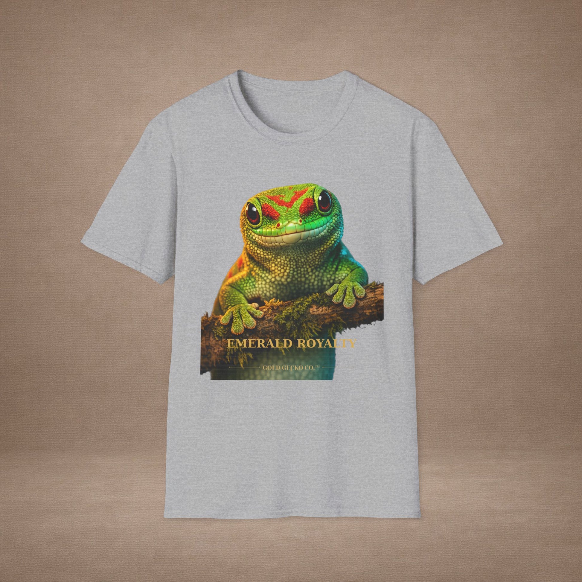 Day Gecko — Emerald Royalty — photoreal reptile portraits — the ultimate herp appreciation. Gold Gecko Co. Reptile Roll Call collection.