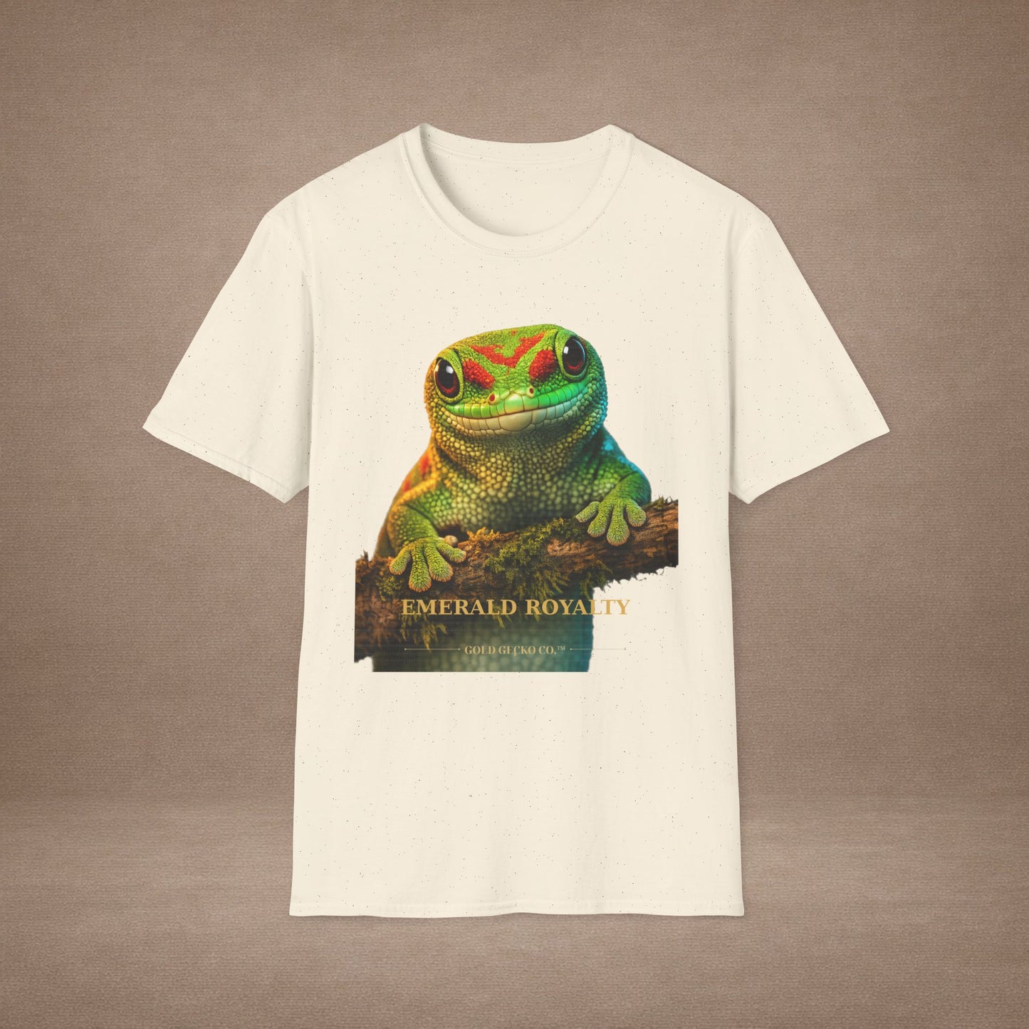 Day Gecko — Emerald Royalty — photoreal reptile portraits — the ultimate herp appreciation. Gold Gecko Co. Reptile Roll Call collection.