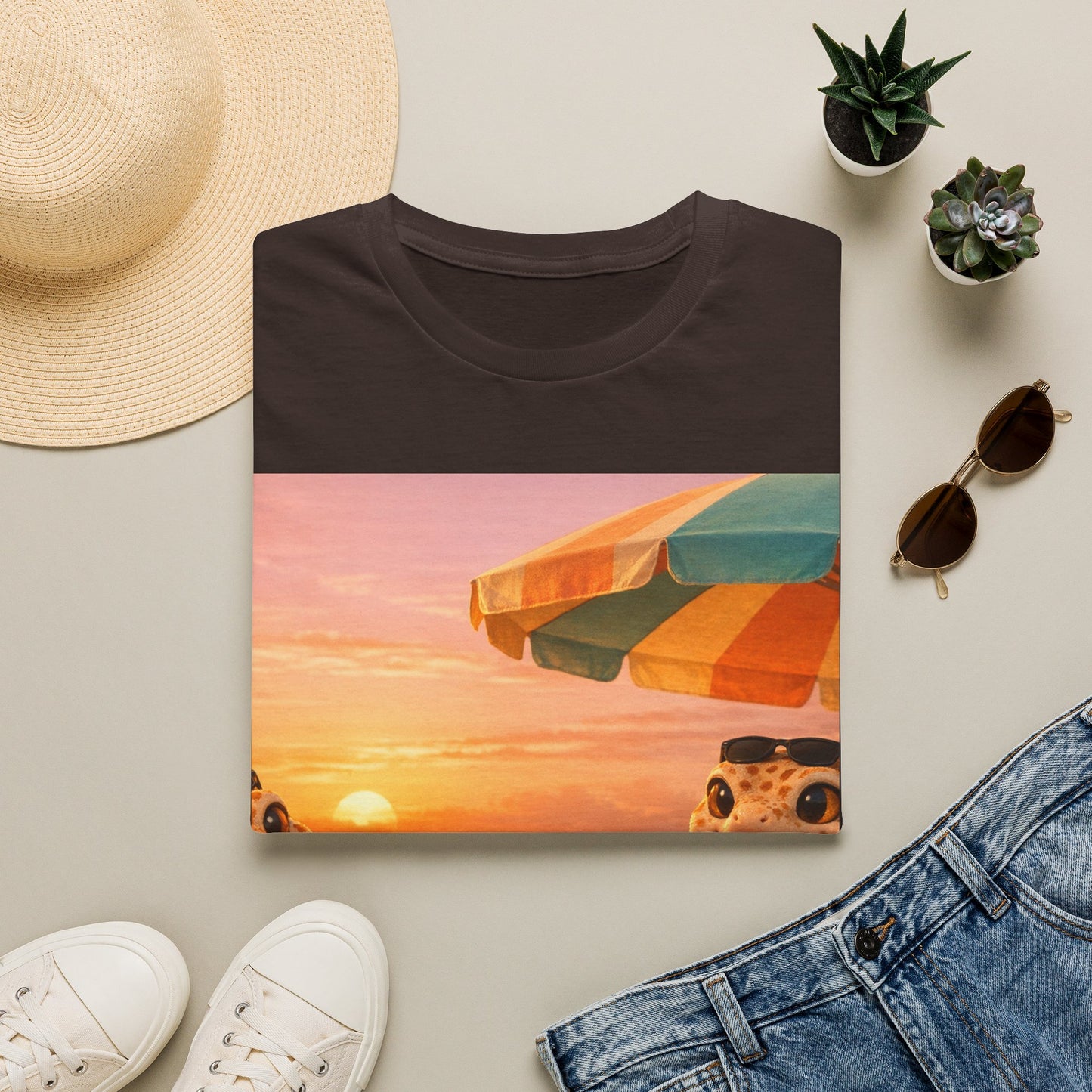 Col1404-04-V2-TS-Gildan64000-SunsetSips-Realistic-GoldGeckoCo