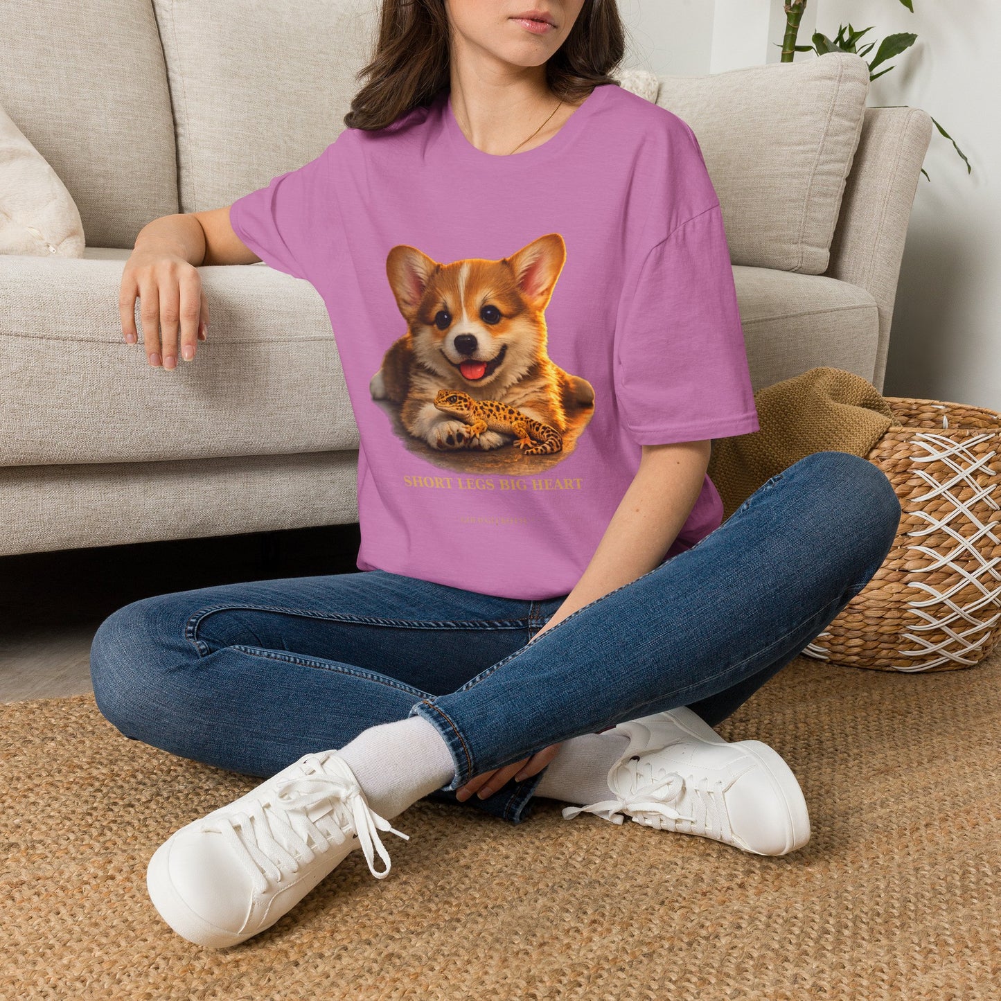 Corgi — Short Legs Big Heart — cinematic photoreal portraits of beloved dog breeds paired w. Gold Gecko Co. Puppies & Geckos collection.