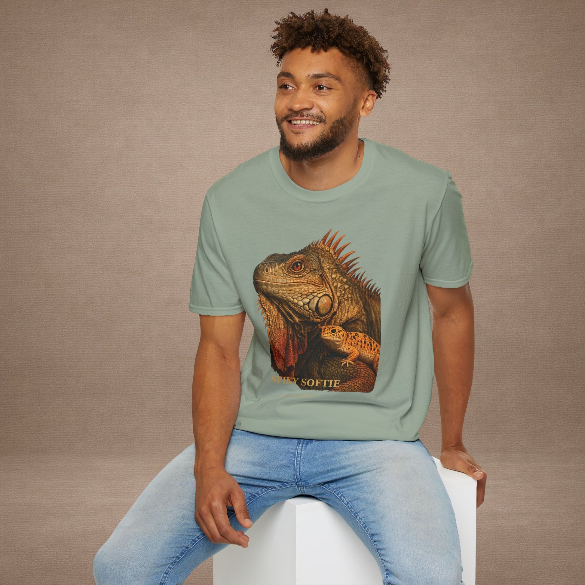 Iguana — Spiky Softie — photoreal reptile portraits — the ultimate herp appreciation. Gold Gecko Co. Reptile Roll Call collection.
