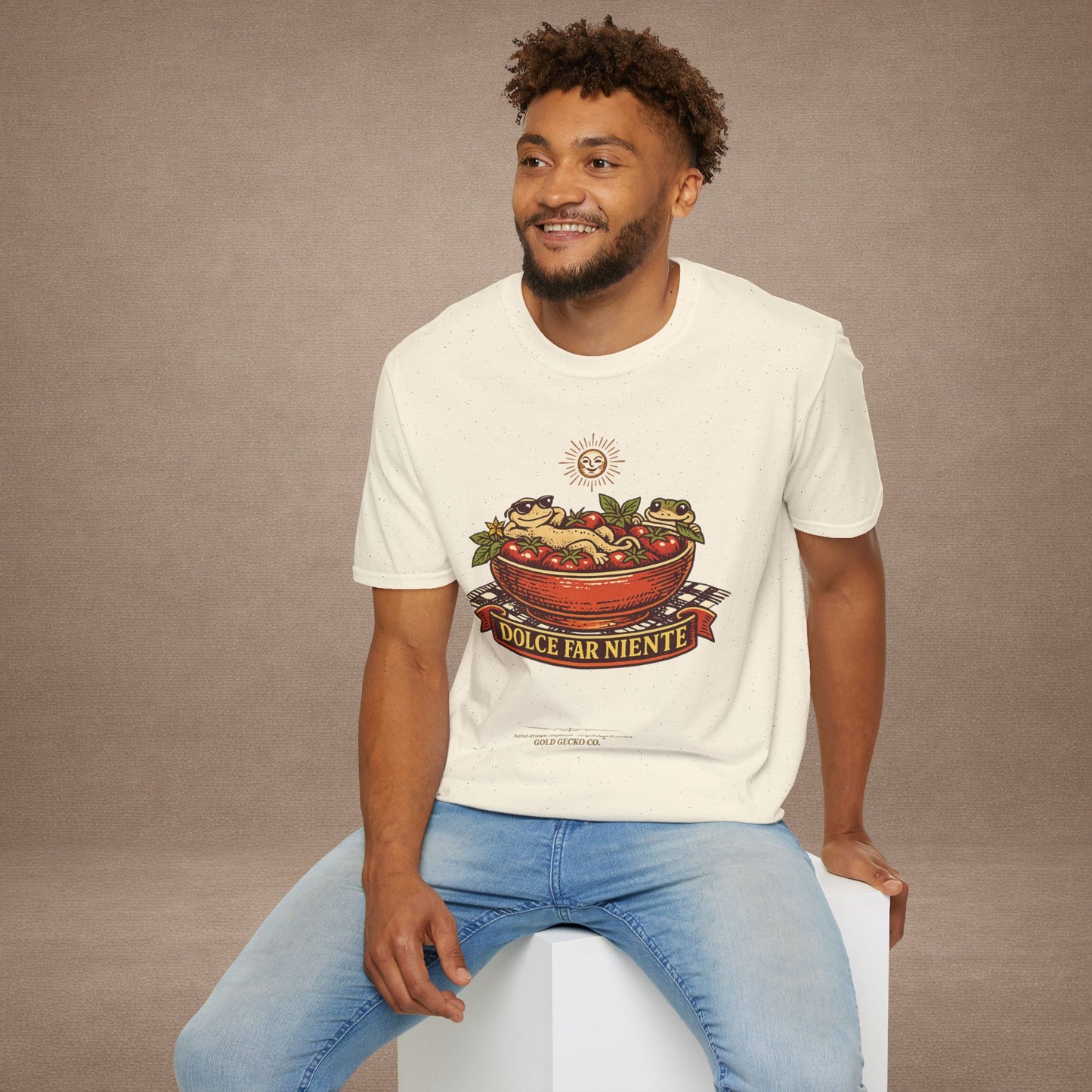 Pomodoro Dolce Italian tomato & basil graphic t-shirt — Gold Gecko Co.