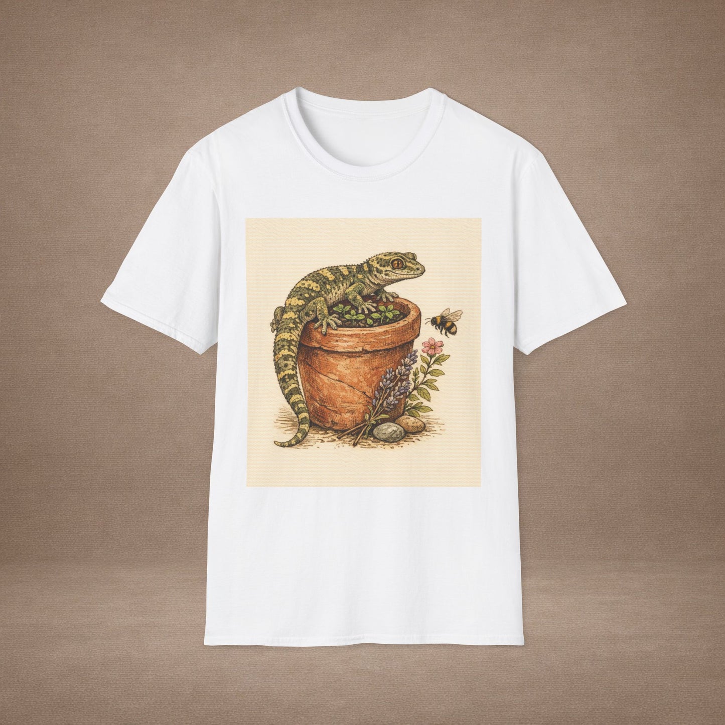 Cottage Windowsill cottagecore gecko t-shirt · Garden Gecko · Gold Gecko Co.