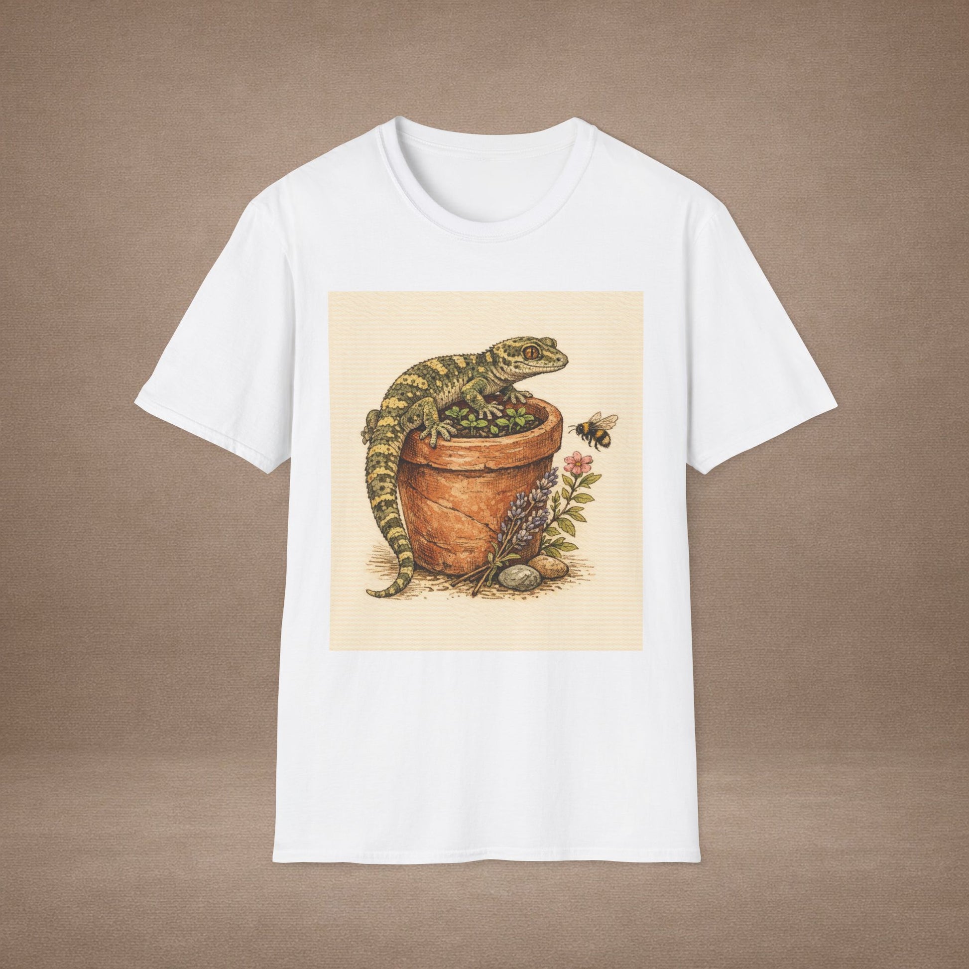 Cottage Windowsill cottagecore gecko t-shirt · Garden Gecko · Gold Gecko Co.