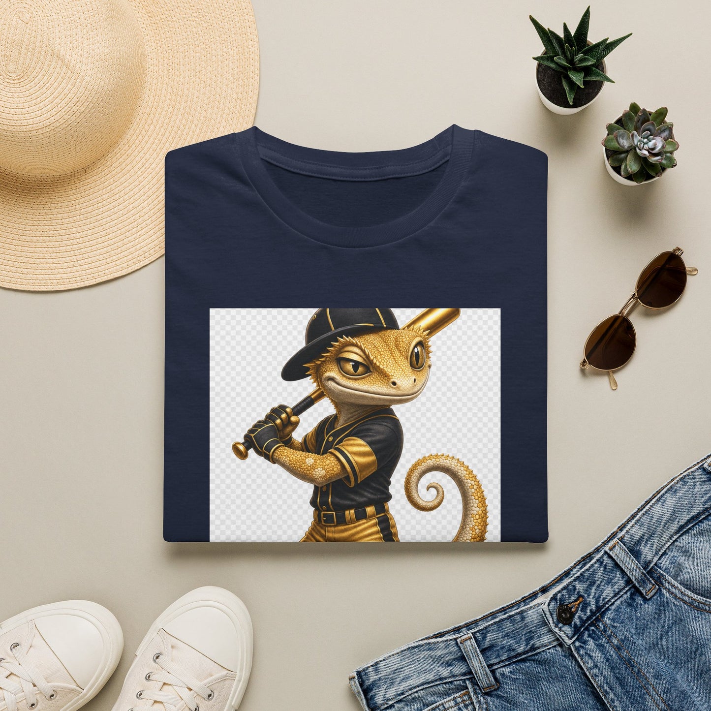 Gold Gecko Co. | Batting .1000 on Drip | Baseball Gecko Tee