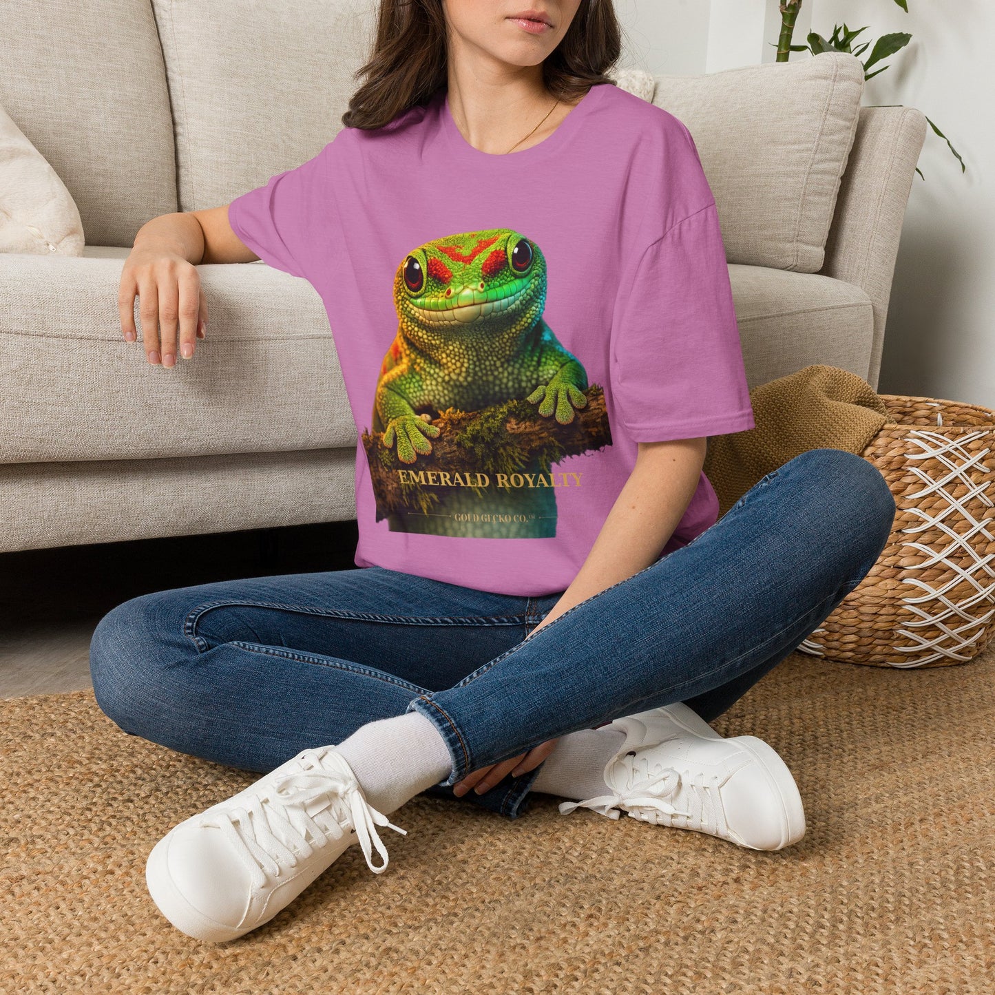 Day Gecko — Emerald Royalty — photoreal reptile portraits — the ultimate herp appreciation. Gold Gecko Co. Reptile Roll Call collection.