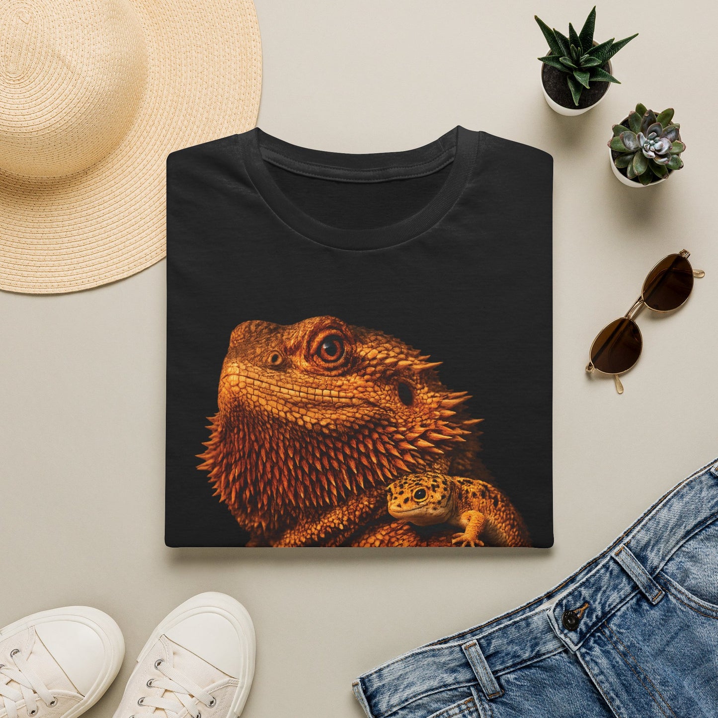 Bearded Dragon — Bearded And Broody — photoreal reptile portraits — the ultimate herp appreciation. Gold Gecko Co. Reptile Roll Call collection.