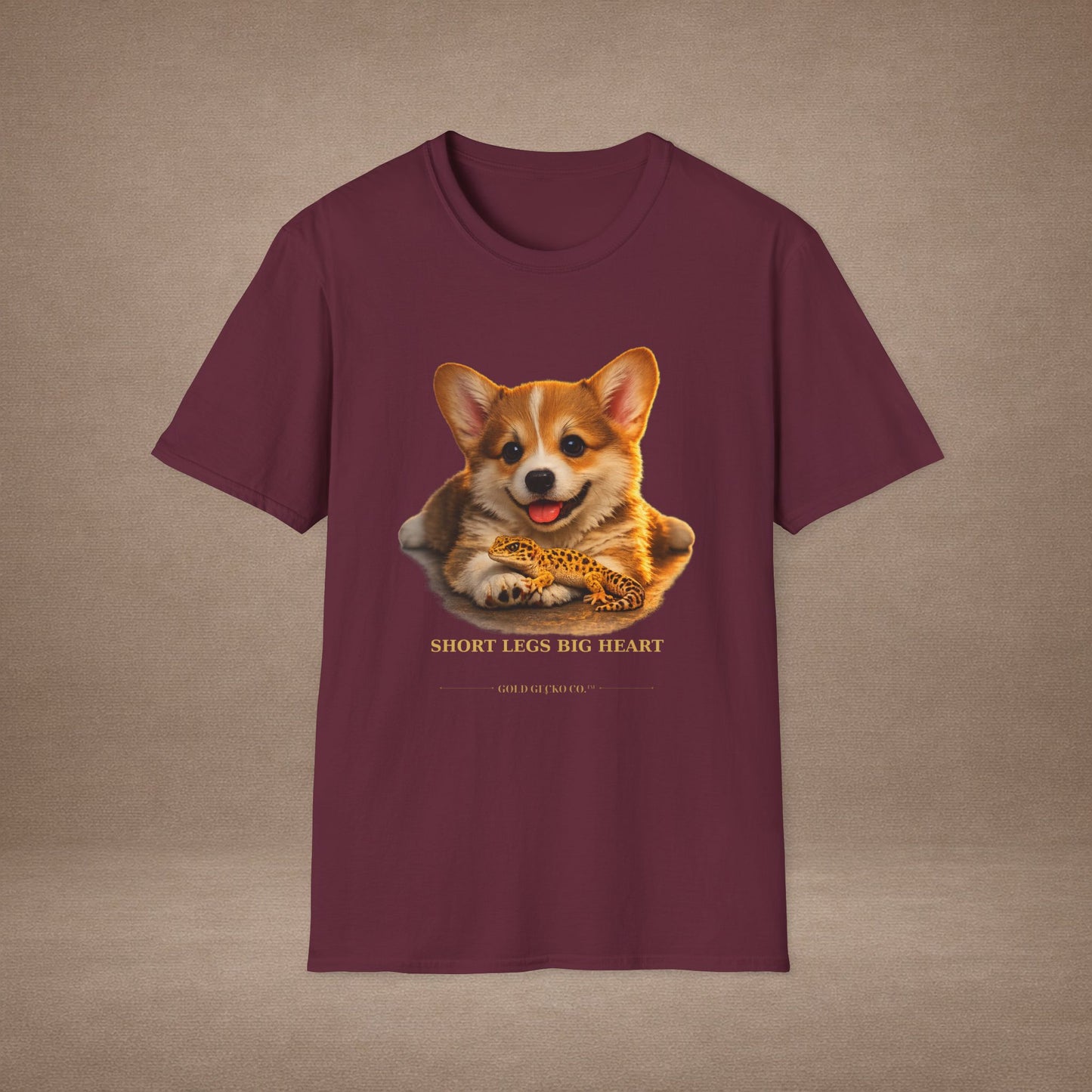 Corgi — Short Legs Big Heart — cinematic photoreal portraits of beloved dog breeds paired w. Gold Gecko Co. Puppies & Geckos collection.