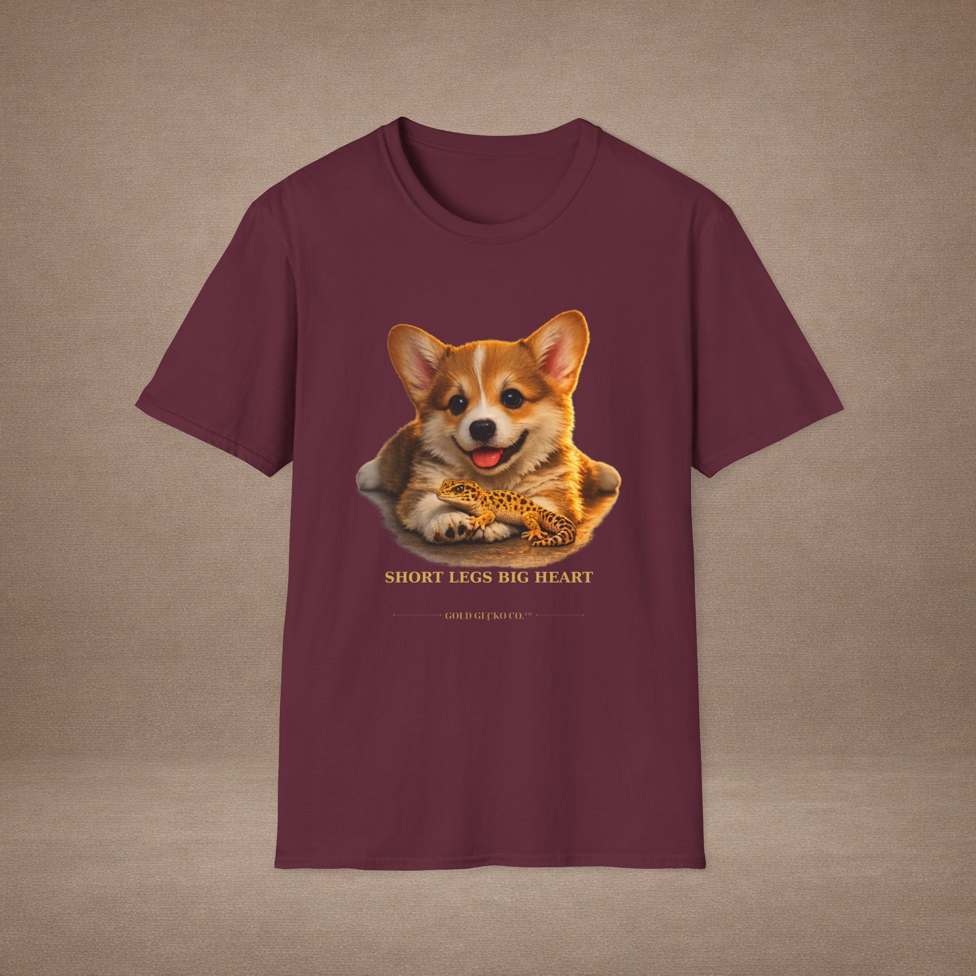 Corgi — Short Legs Big Heart — cinematic photoreal portraits of beloved dog breeds paired w. Gold Gecko Co. Puppies & Geckos collection.