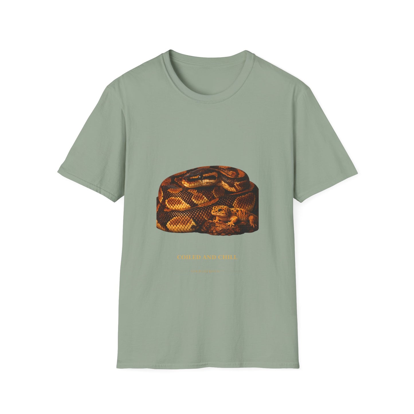 Ball Python — Coiled And Chill — photoreal reptile portraits — the ultimate herp appreciation. Gold Gecko Co. Reptile Roll Call collection.