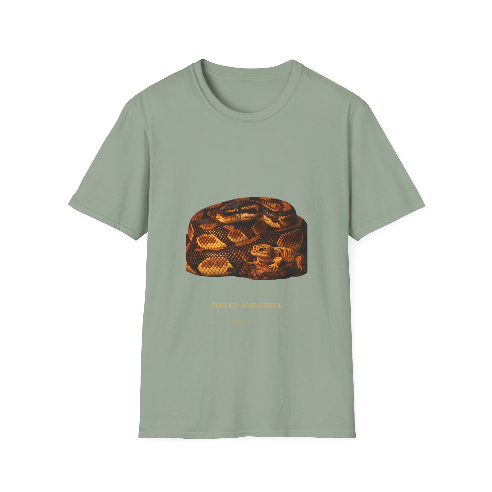 Ball Python — Coiled And Chill — photoreal reptile portraits — the ultimate herp appreciation. Gold Gecko Co. Reptile Roll Call collection.