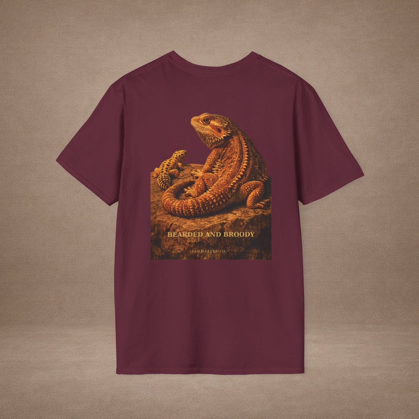 Bearded Dragon — Bearded And Broody — photoreal reptile portraits — the ultimate herp appreciation. Gold Gecko Co. Reptile Roll Call collection.