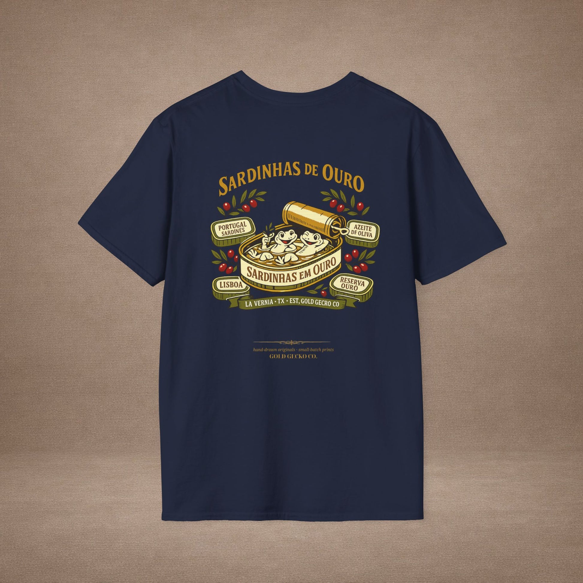 Sardinhas de Ouro Portuguese fish market graphic t-shirt — Gold Gecko Co.