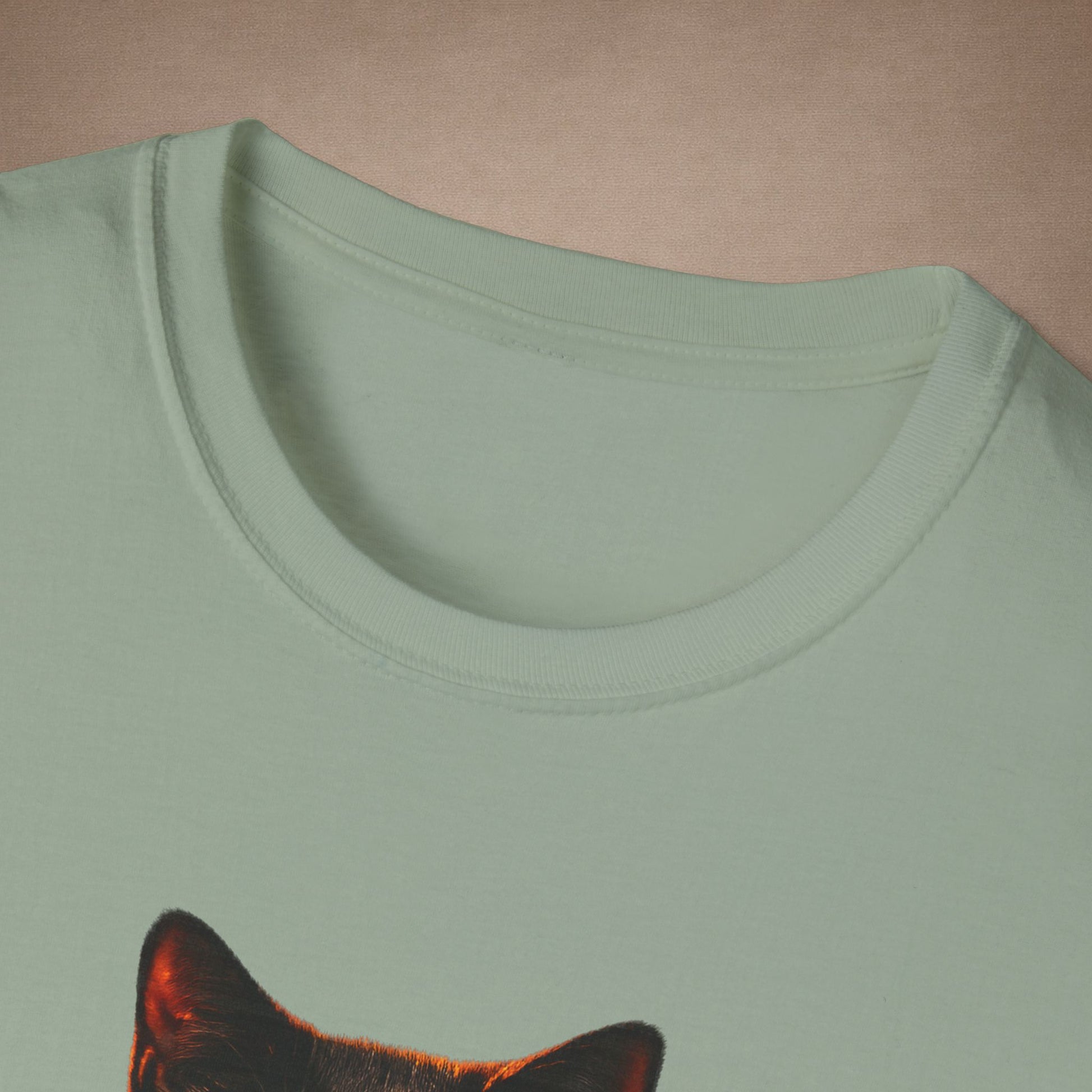 Black Cat — Lucky Charm — photoreal cat breed portraits paired with tiny gecko compani. Gold Gecko Co. Cats & Geckos collection.