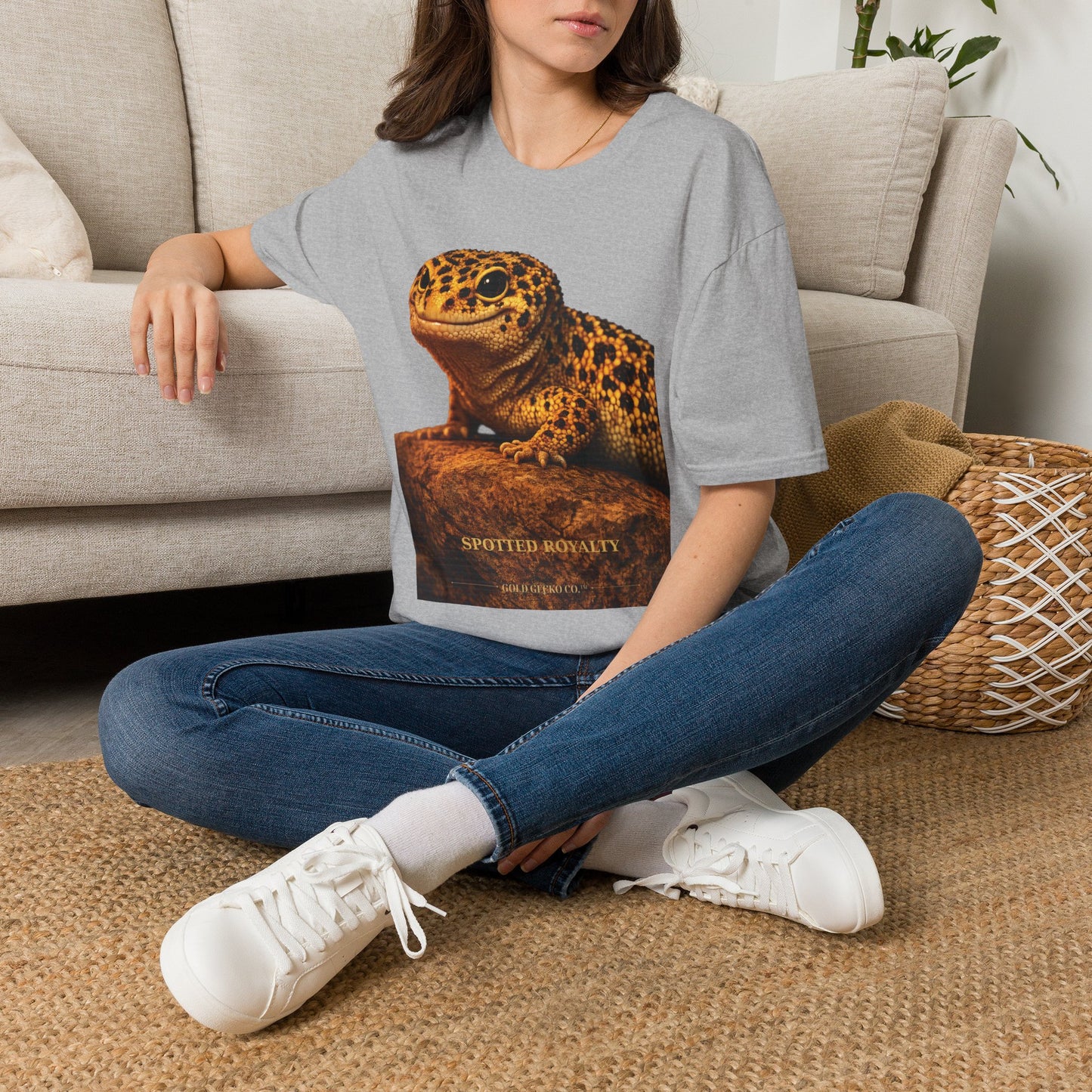 Leopard Gecko — Spotted Royalty — photoreal reptile portraits — the ultimate herp appreciation. Gold Gecko Co. Reptile Roll Call collection.