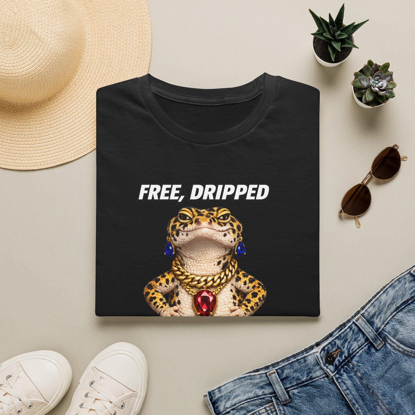 DESIGN #04-1 Free, Dripped & Unbothered — 4th of July Tee