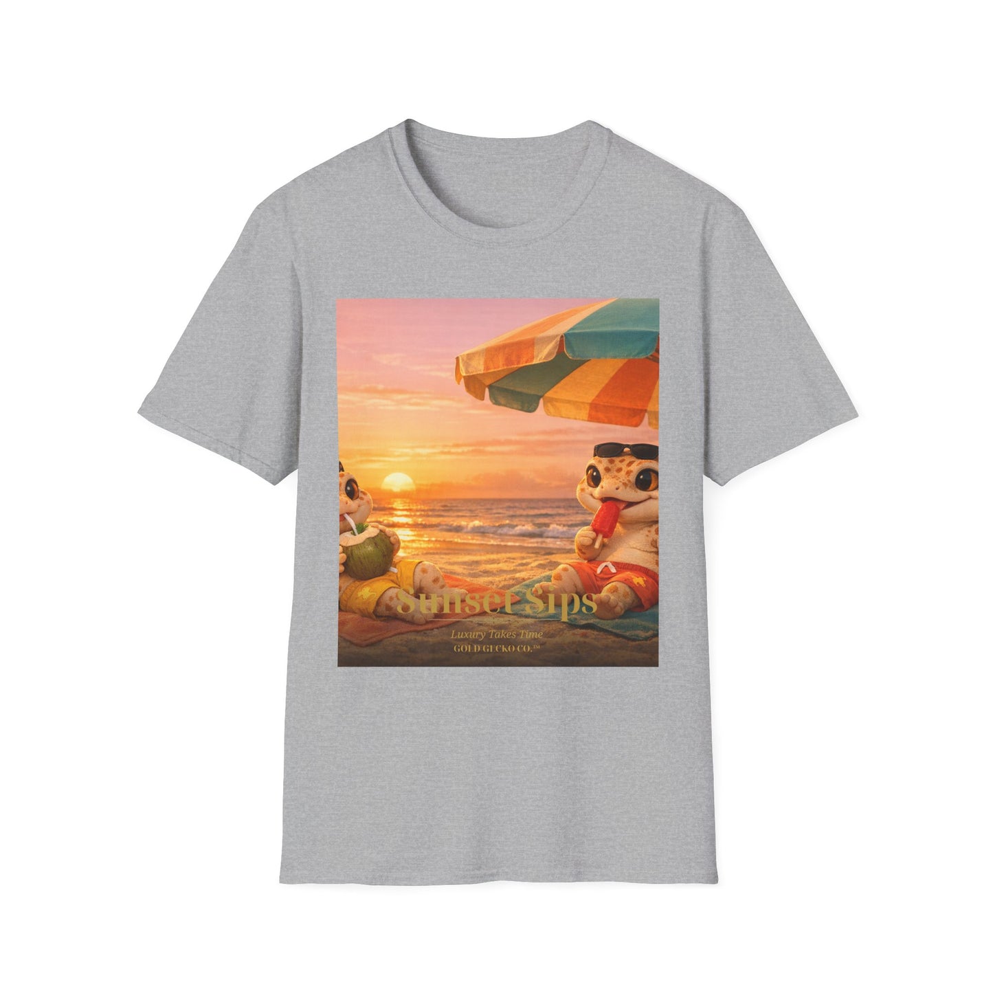 Col1404-04-V2-TS-Gildan64000-SunsetSips-Realistic-GoldGeckoCo
