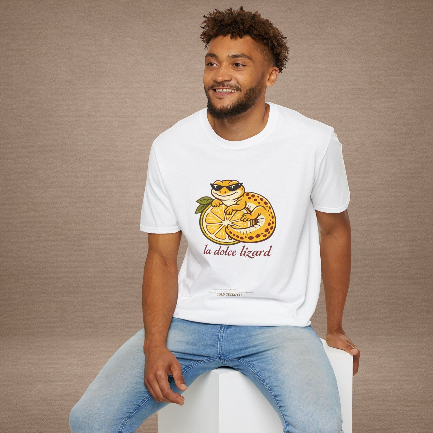 La Dolce Lizard Amalfi lemons Italian graphic t-shirt — Gold Gecko Co.