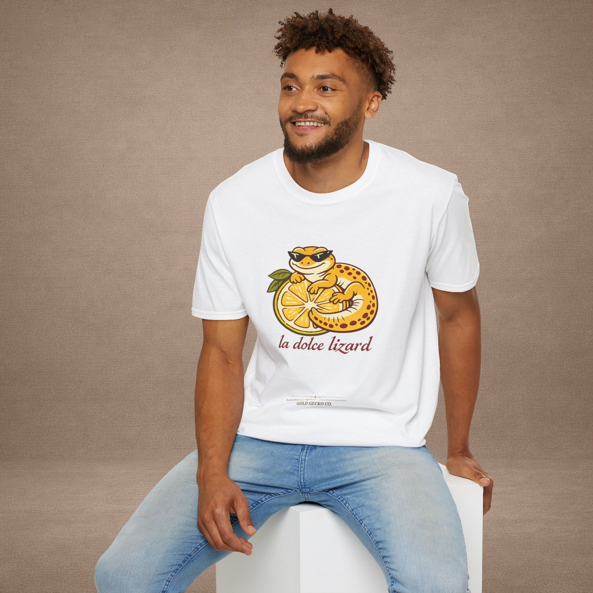 La Dolce Lizard Amalfi lemons Italian graphic t-shirt — Gold Gecko Co.