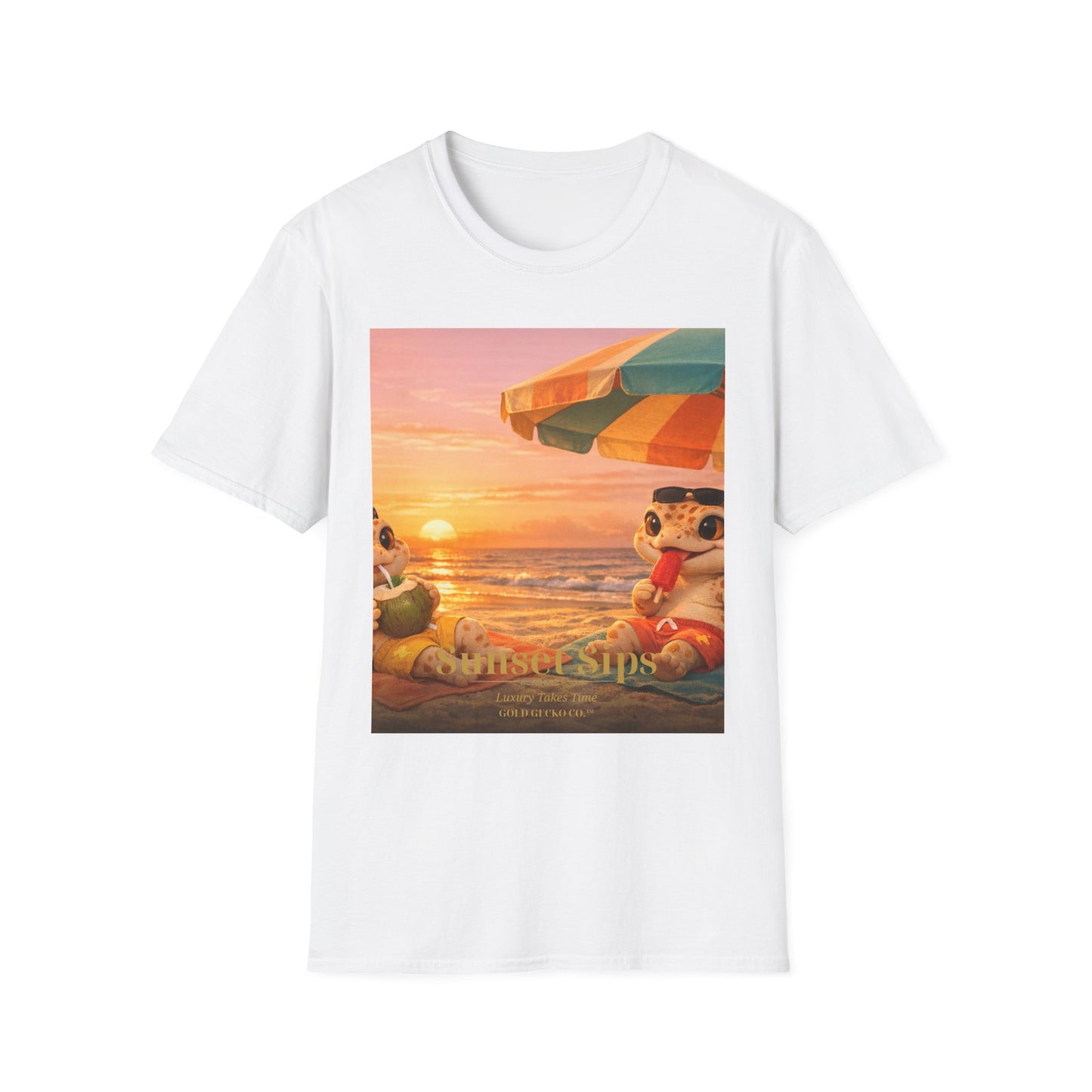 Col1404-04-V2-TS-Gildan64000-SunsetSips-Realistic-GoldGeckoCo