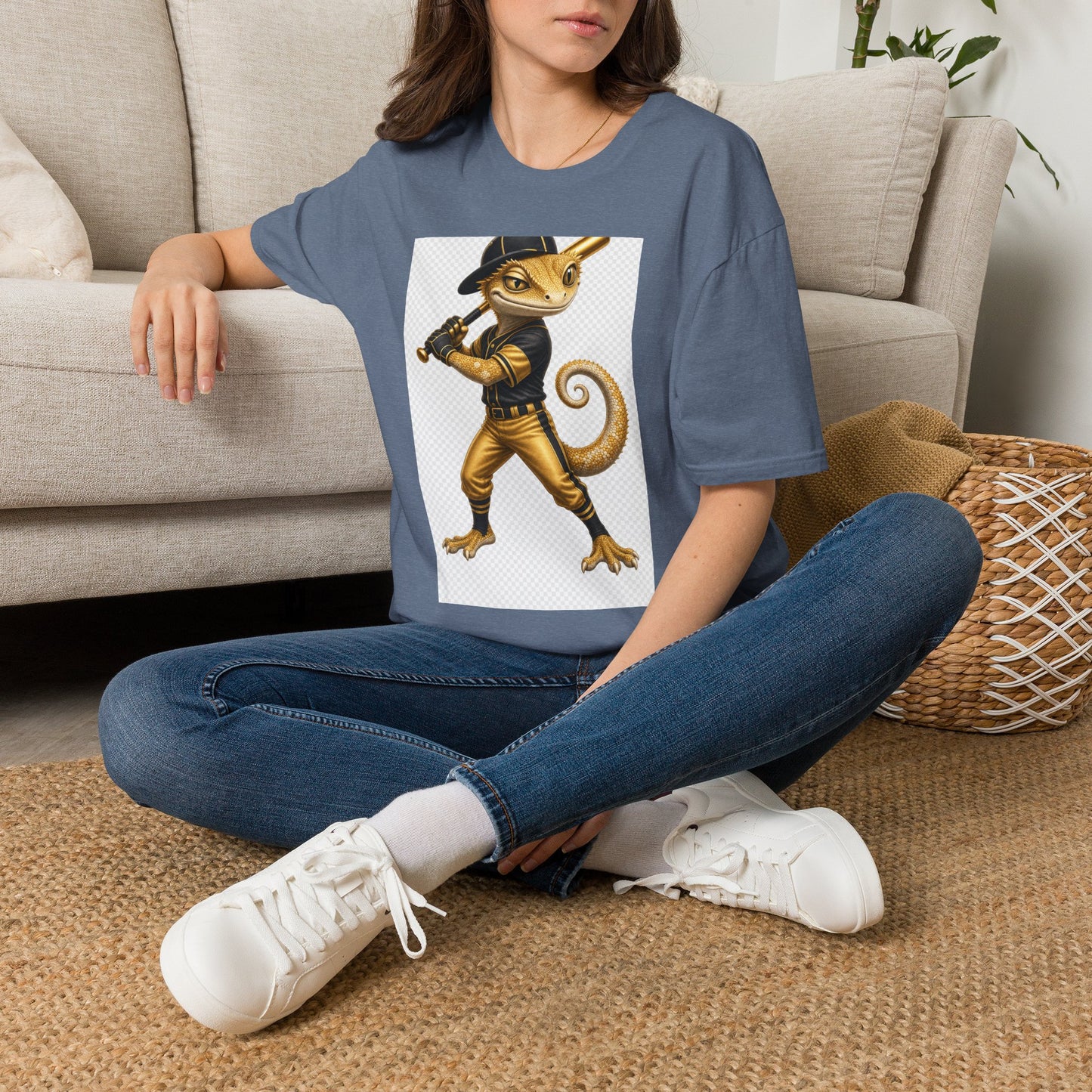 Gold Gecko Co. | Batting .1000 on Drip | Baseball Gecko Tee