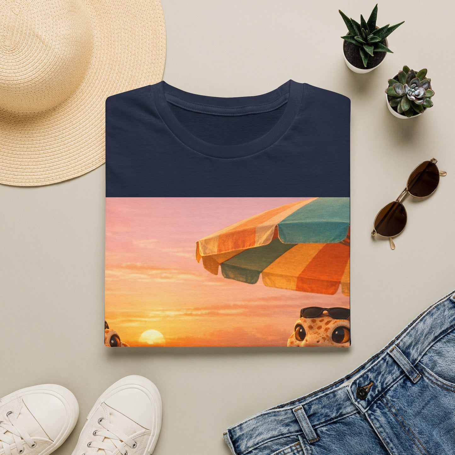 Col1404-04-V2-TS-Gildan64000-SunsetSips-Realistic-GoldGeckoCo