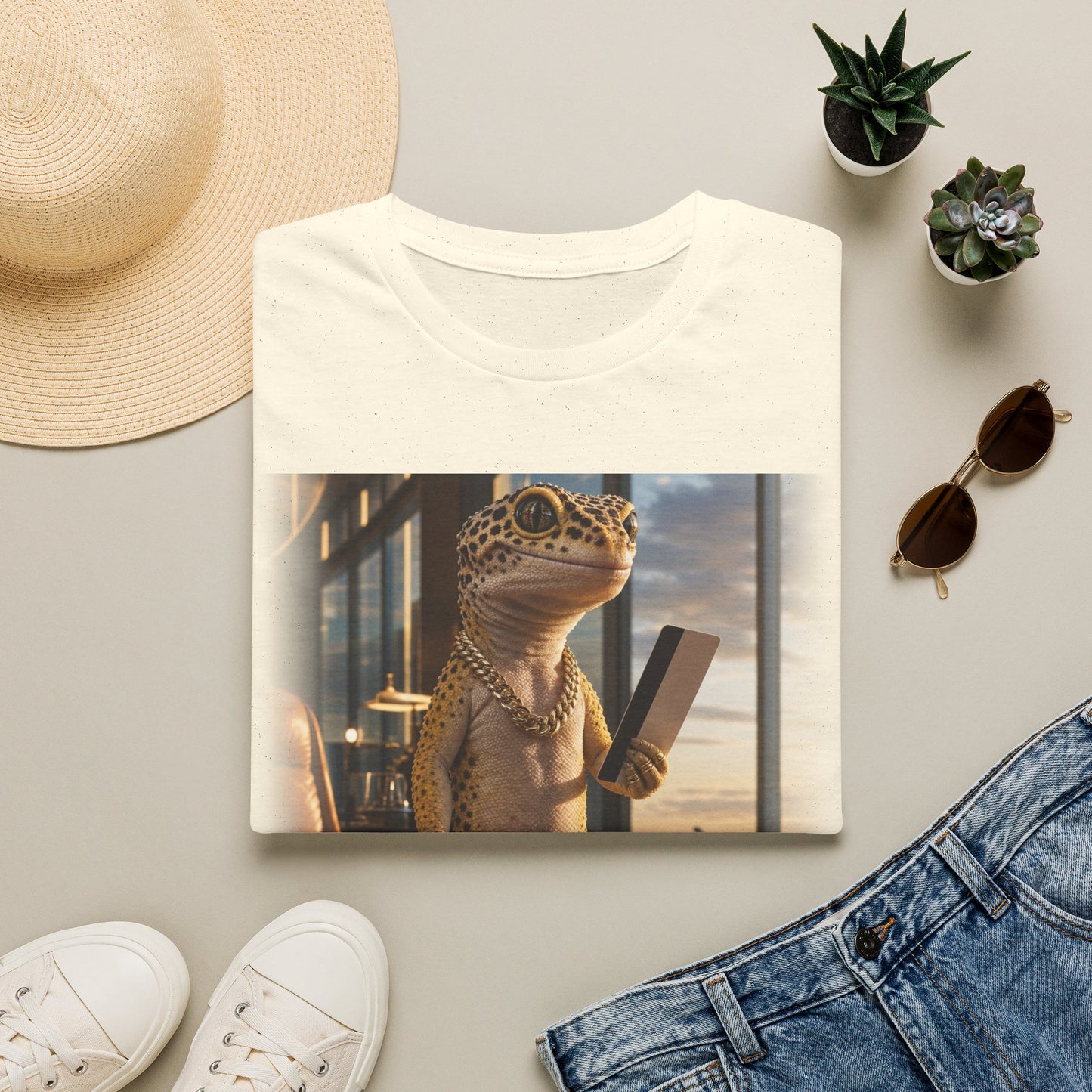 Col38-1 — Passport Stamped. Drip Packed. — Vacation Series (Leopard Gecko)