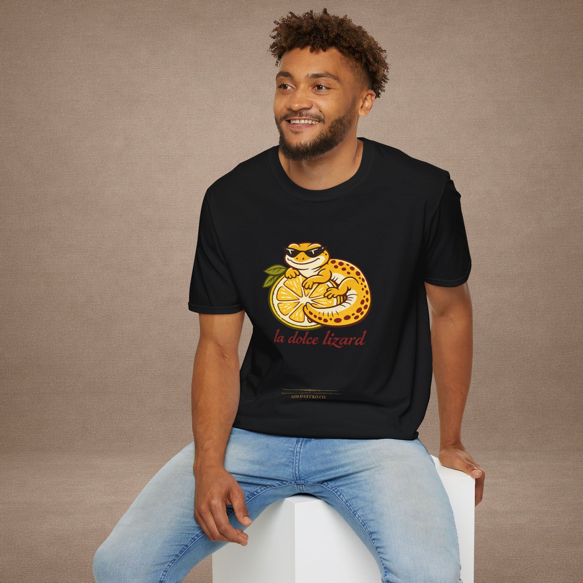 La Dolce Lizard Amalfi lemons Italian graphic t-shirt — Gold Gecko Co.