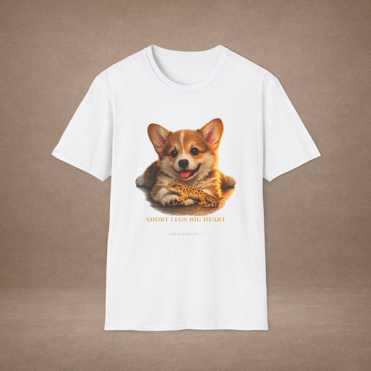 Corgi — Short Legs Big Heart — cinematic photoreal portraits of beloved dog breeds paired w. Gold Gecko Co. Puppies & Geckos collection.