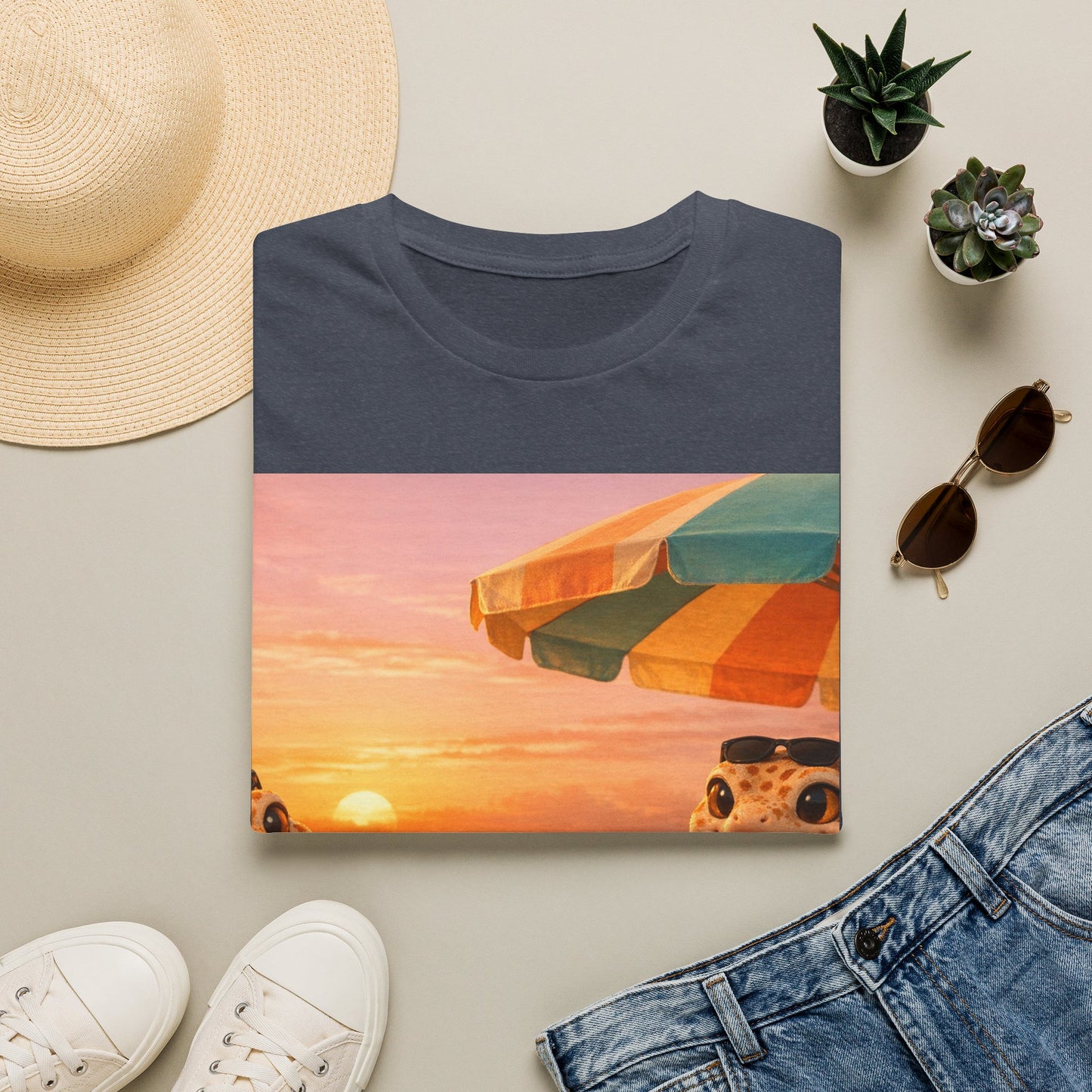Col1404-04-V2-TS-Gildan64000-SunsetSips-Realistic-GoldGeckoCo